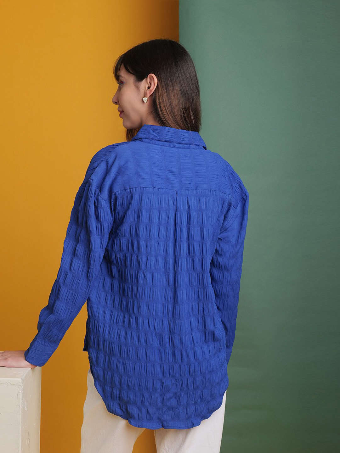 Freehand By The Indian Garage Co Women's Solid Oversized Fit Shirt - view 5