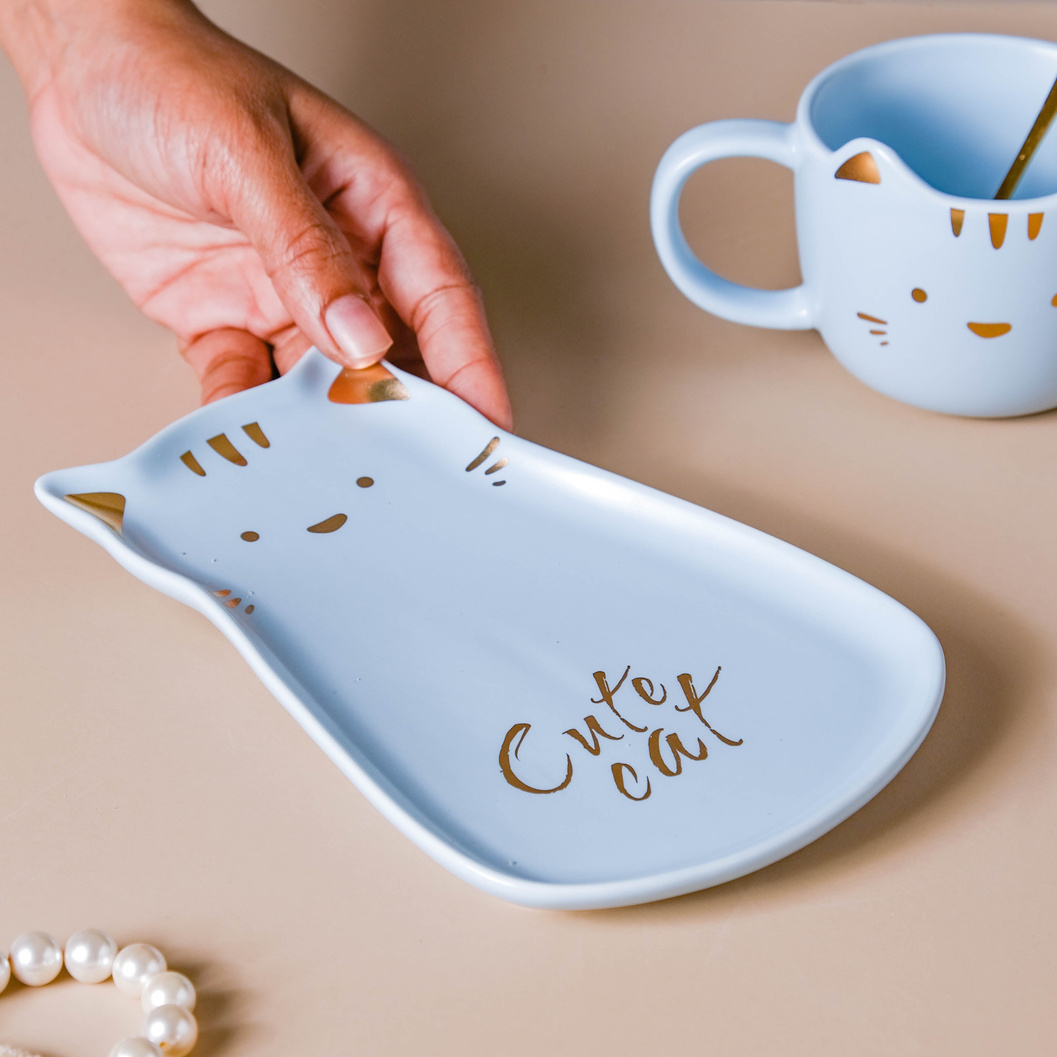 Nestasia Kitten Mug And Plate - view 2