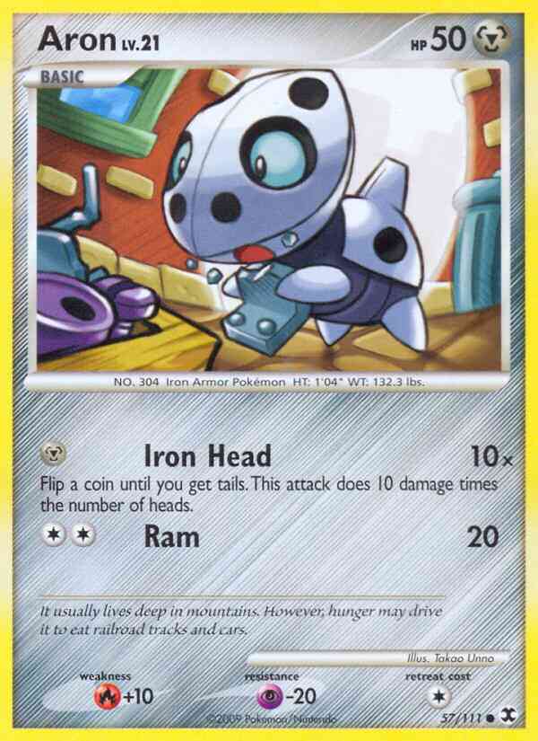 Common pl2-57 non-holo – Pokémon Aron - 57/111 - Common [pl2-57] [Non-Holo]