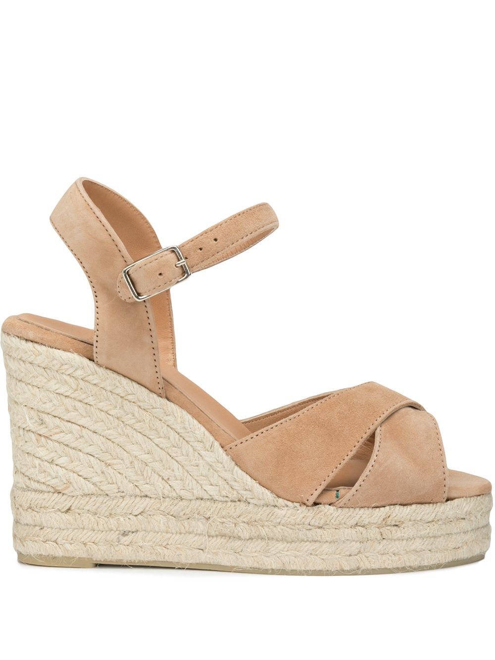 Castañer Blaudell suede wedge sandals – CANVAS 100%