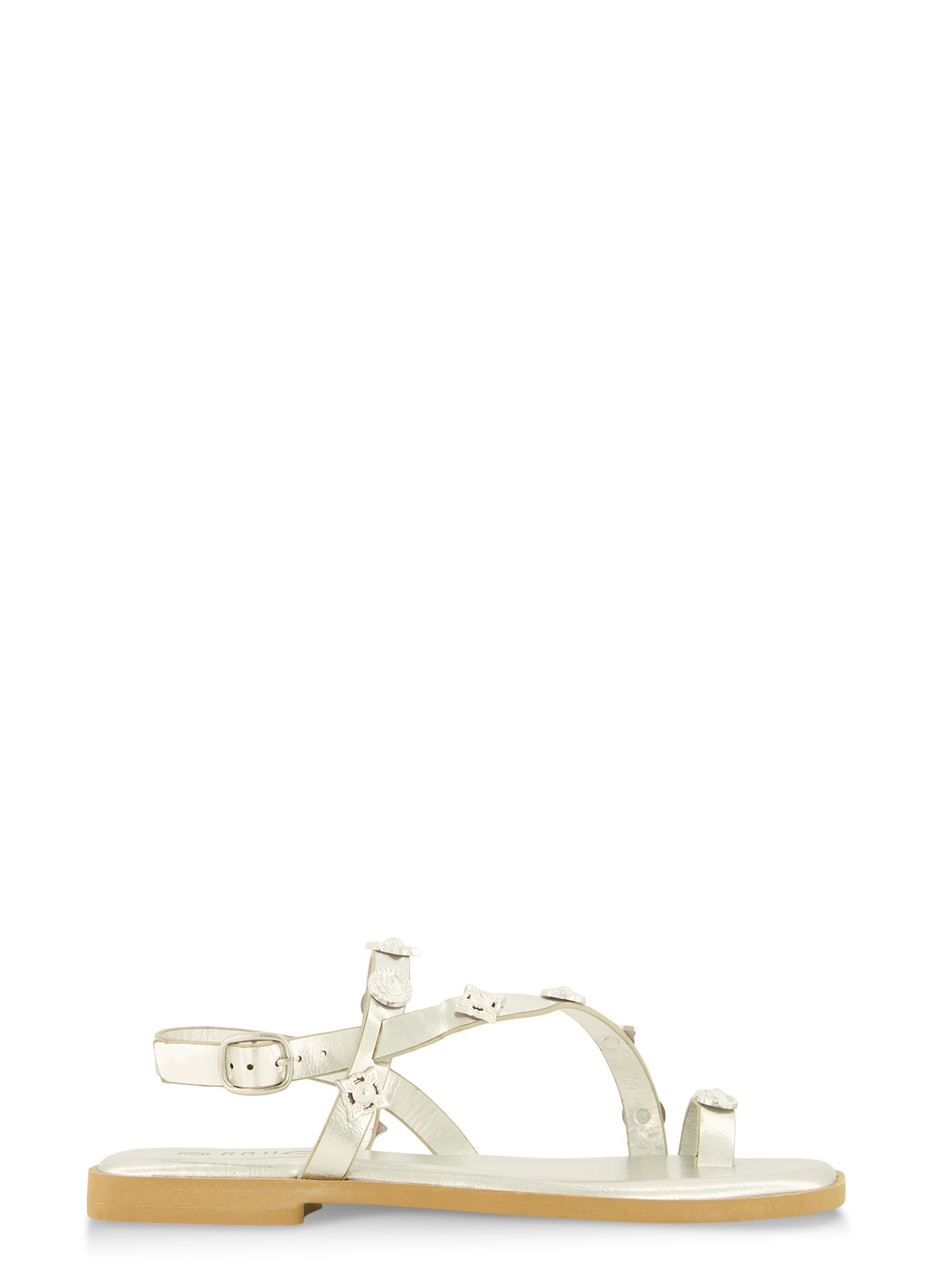 Rainbow Shops Studded Toe Loop Ankle Strap Sandals - view 2