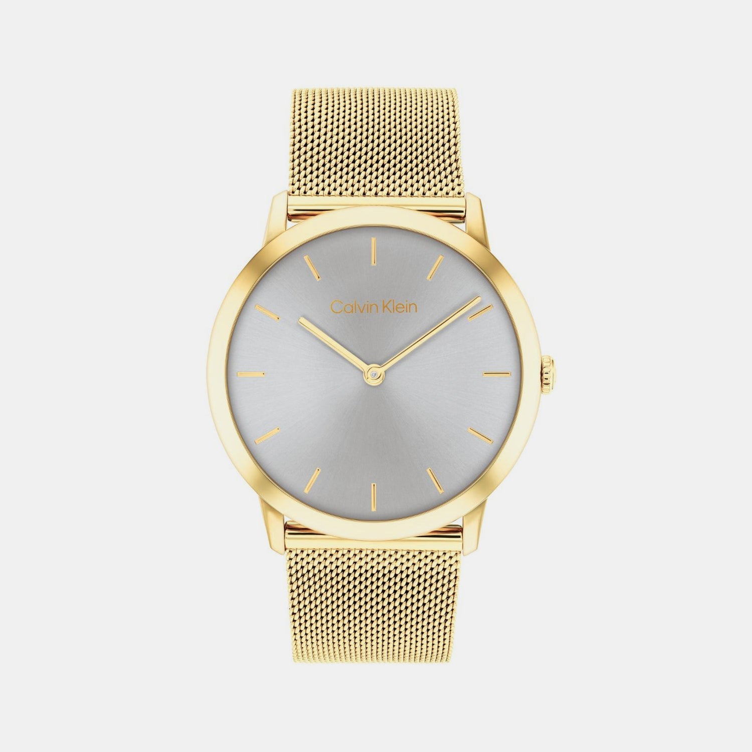 Calvin Klein Exceptional Unisex Quartz Grey Dial Analog Mesh Watch 25300003