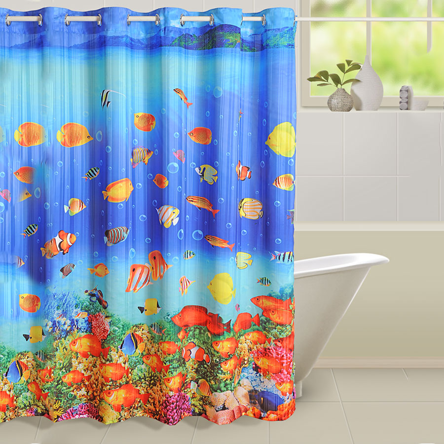 Swayam India Aquatic Life Shower Curtains – 5602