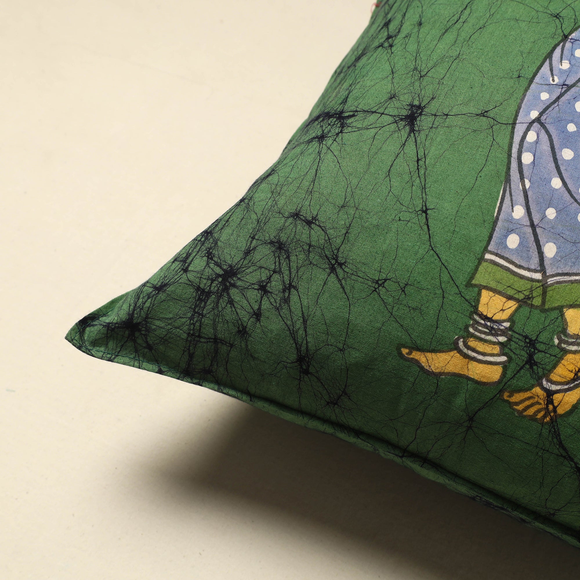 KACHCHH JI CHHAAP Pure Cotton Hand Batik Cushion Cover (18 x 18 in) 60 - view 2