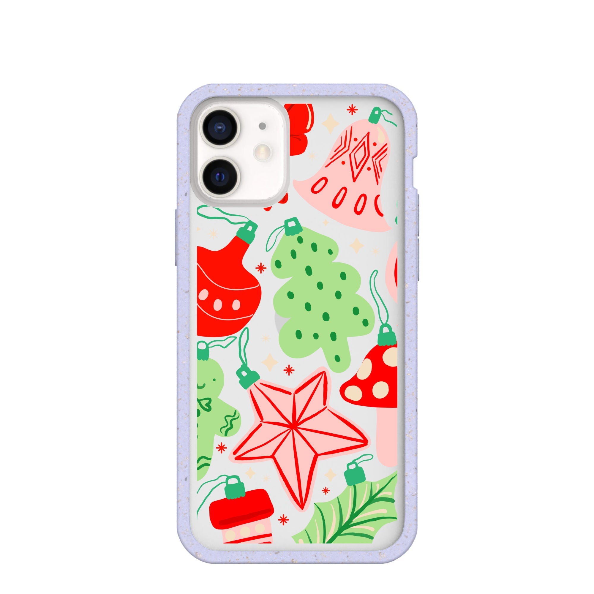 BlackTree Clear Festive Flair iPhone 12 Mini Case With Lavender Ridge