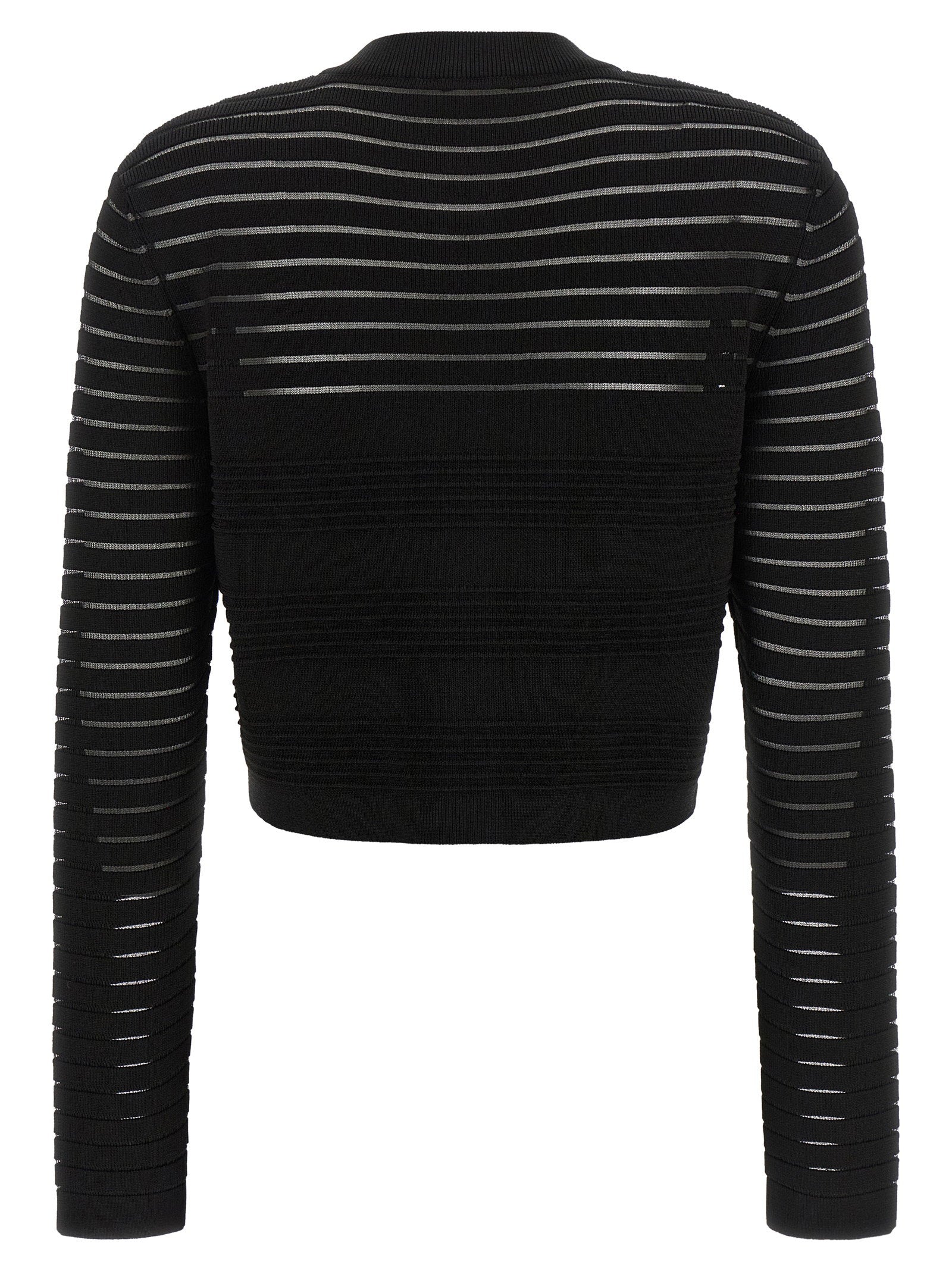 Balmain Semi-transparent Stripes Cardigan - view 2
