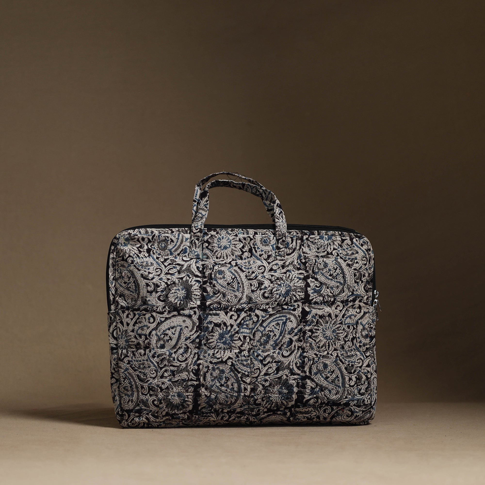 NOORI BAZAR Black - Handmade Quilted Cotton Laptop Bag (13 x 16 in) 07 - view 3