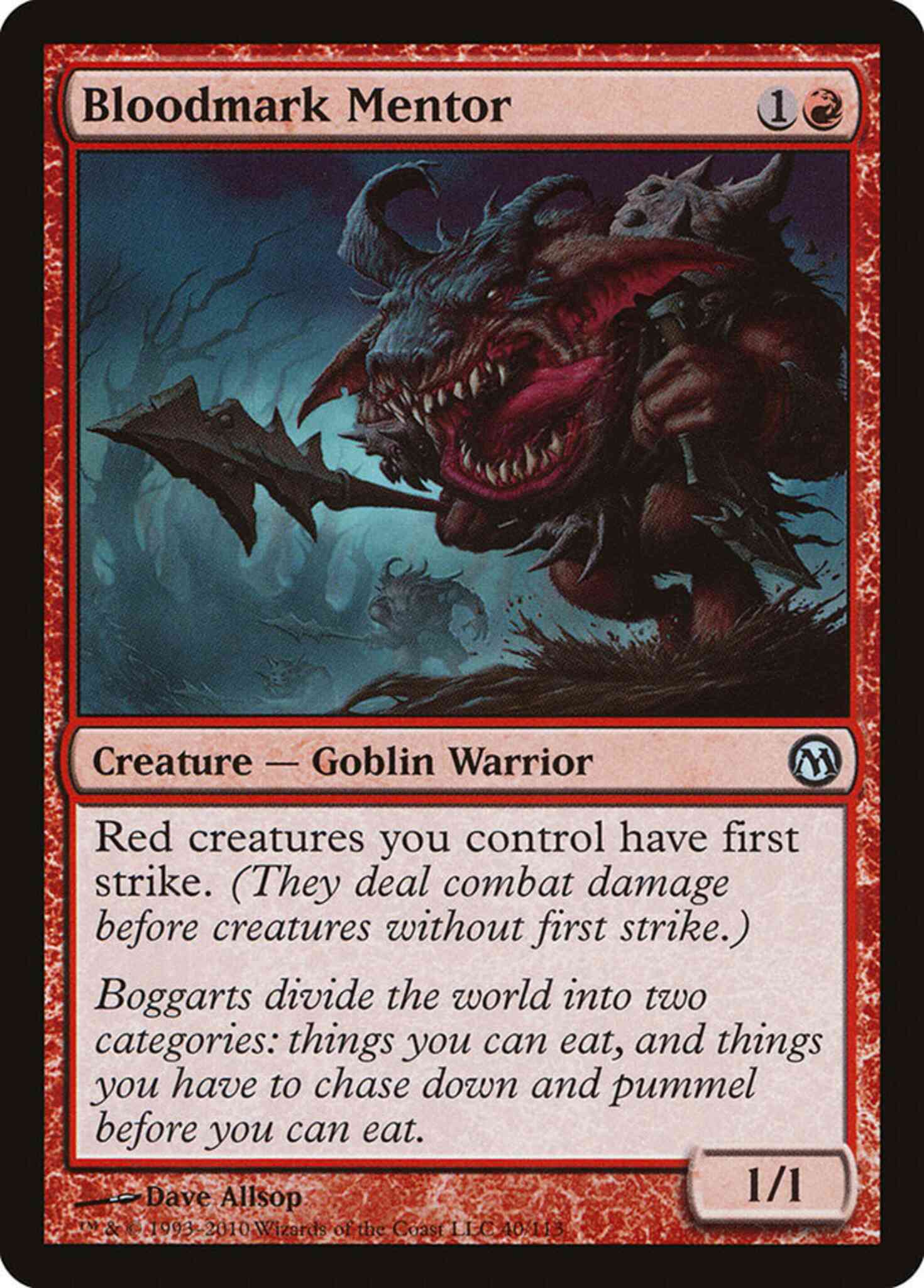 Bloodmark mentor 40 – Magic Bloodmark Mentor [40] [Duels of the Planeswalkers] [Non-Foil]