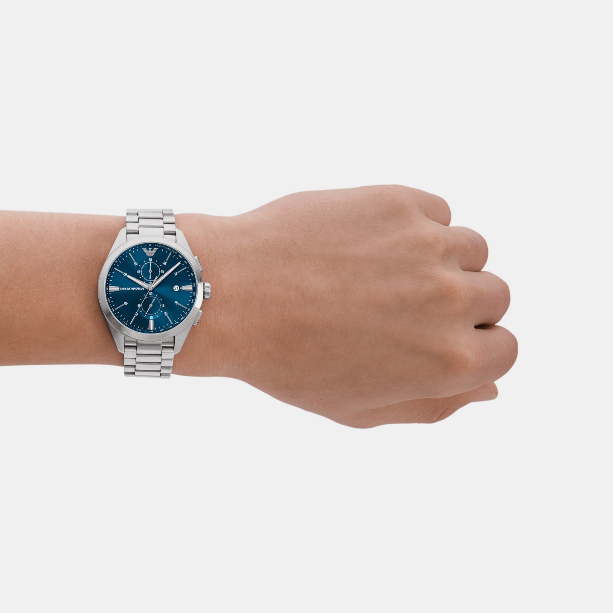 Emporio Armani Claudio Men Quartz Blue Dial Chronograph Stainless Steel Watch AR11541 - view 3