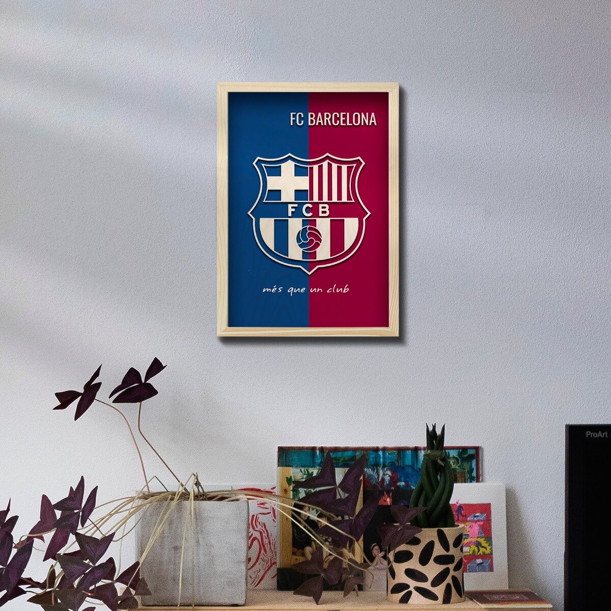 Bigsmall_cc FC Barcelona Wooden Wall Art - view 2