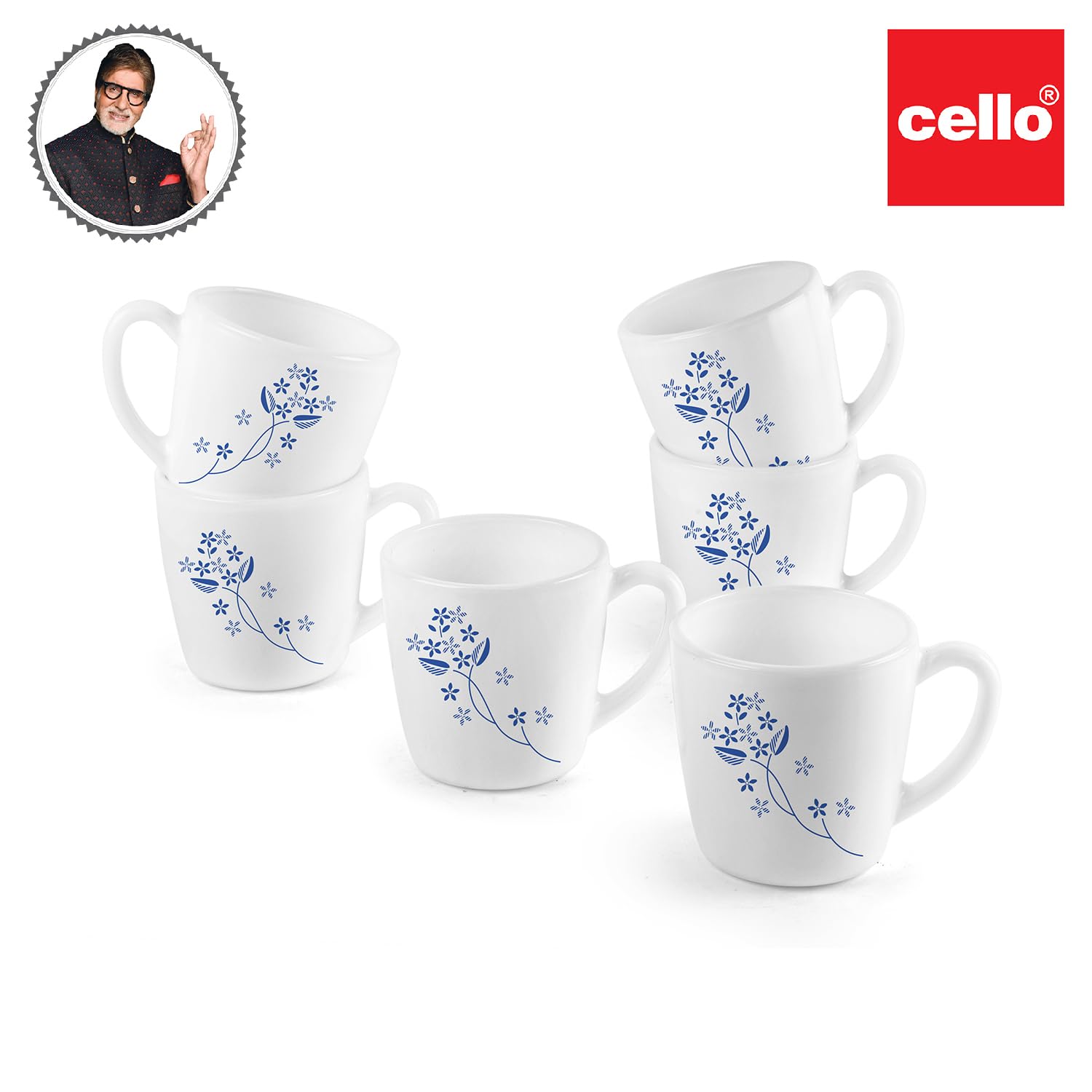 Cello Imperial Dainty Blue Ricca Mugs, 6 Pieces - view 7