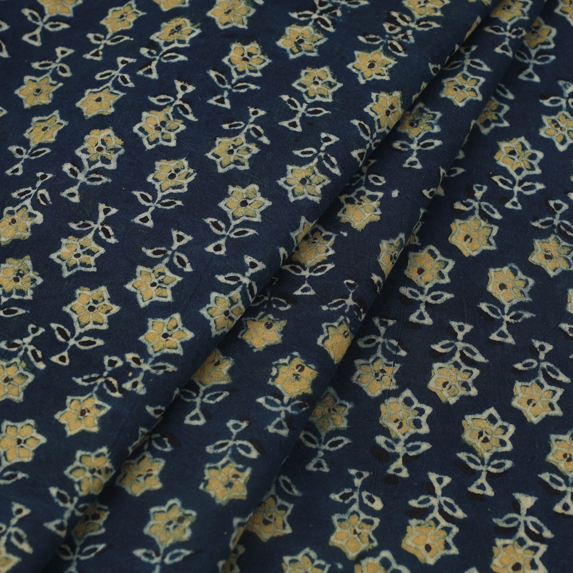 KACHCHH JI CHHAAP Blue - Block Print Cotton Natural Dyed Ajrakh Fabric 58 - view 2