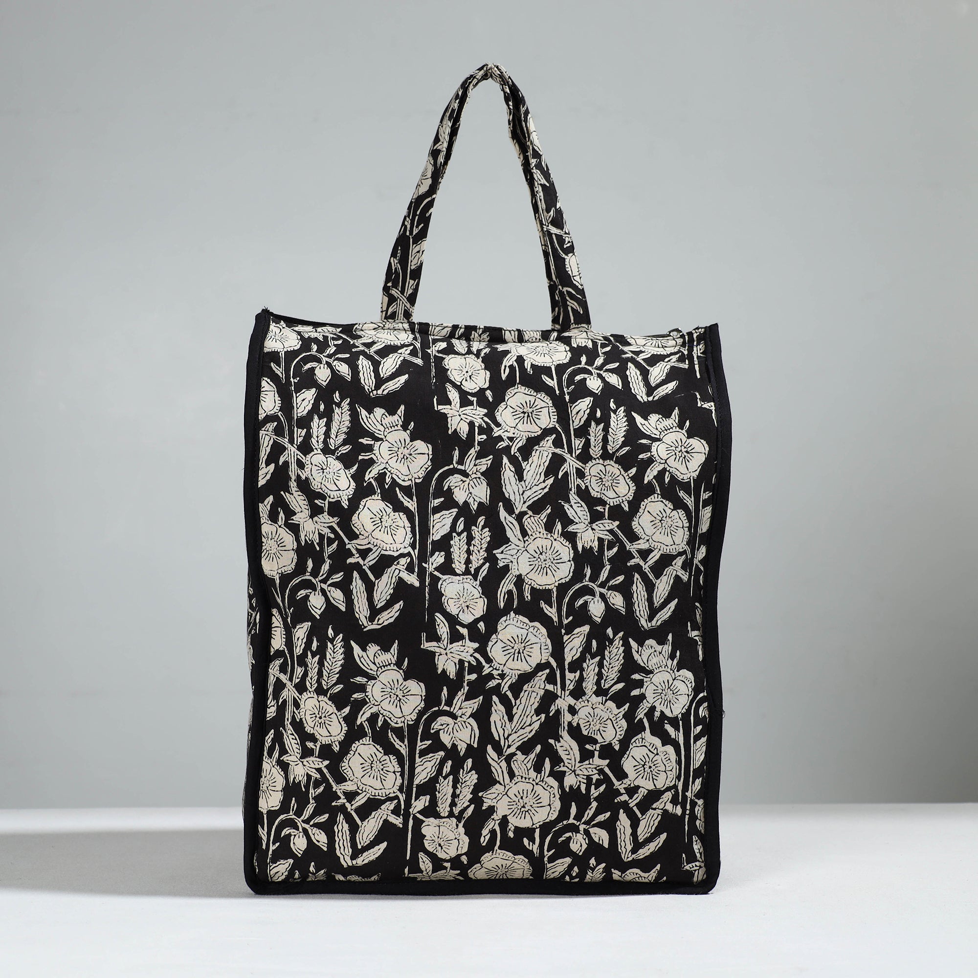 NOORI BAZAR Black - Handcrafted Cotton Shopping Bag 03