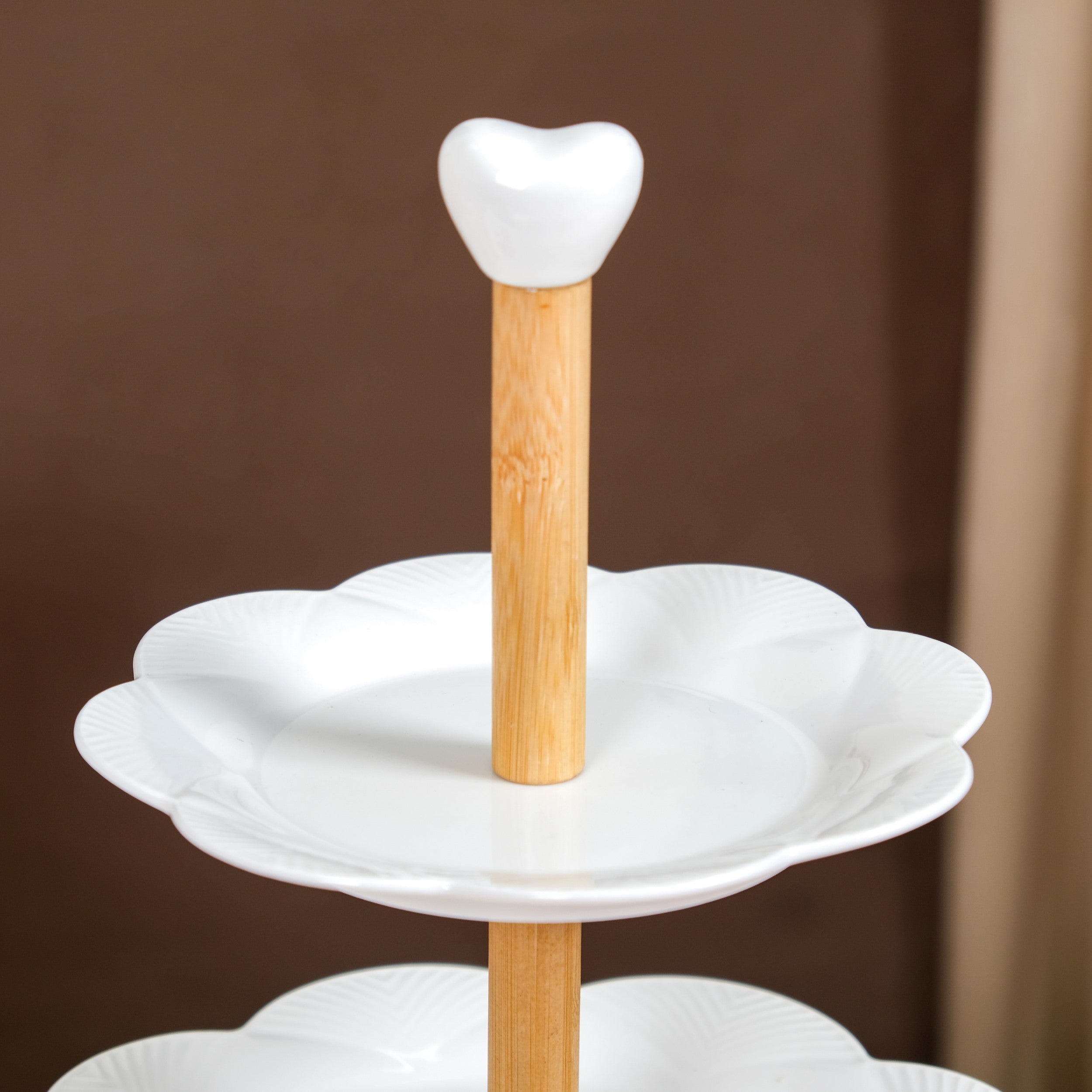 Nestasia Blanca White Ceramic 3 Tier Cake Stand - view 6