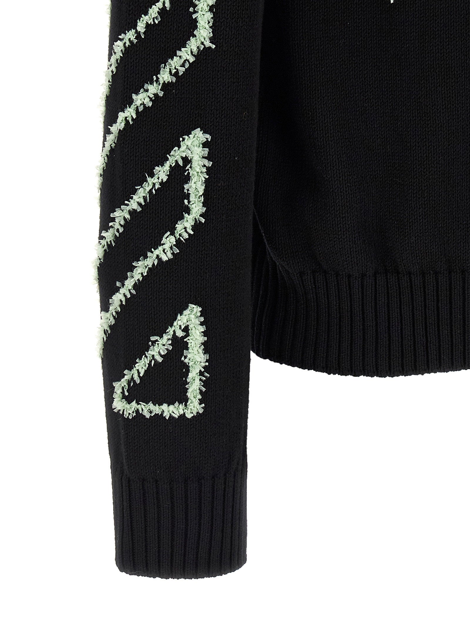 Off White Diag Outline Sweater – 100% cotton - view 4