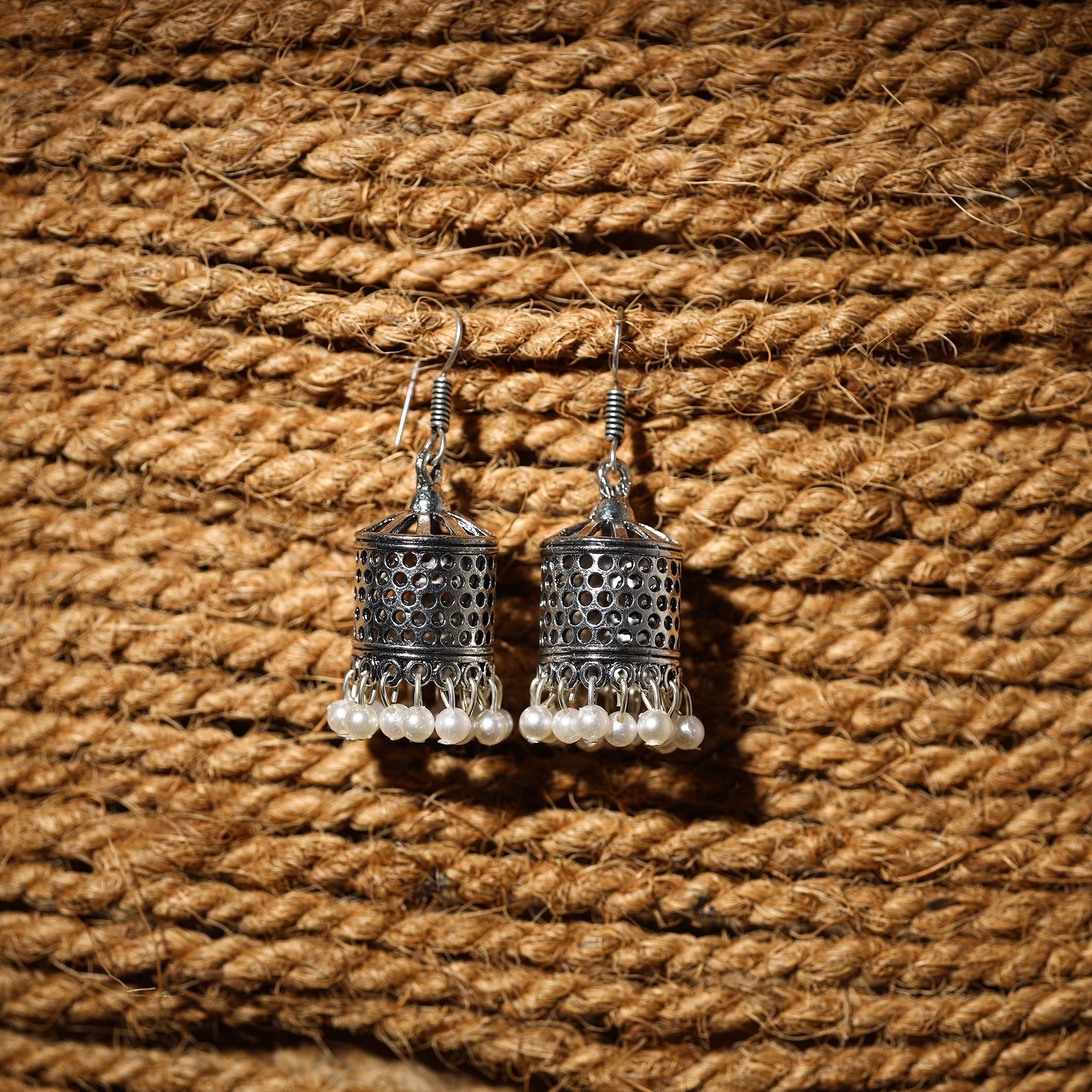 JALPARI Amira Handcrafted GS Beaded Jhumki Earrings