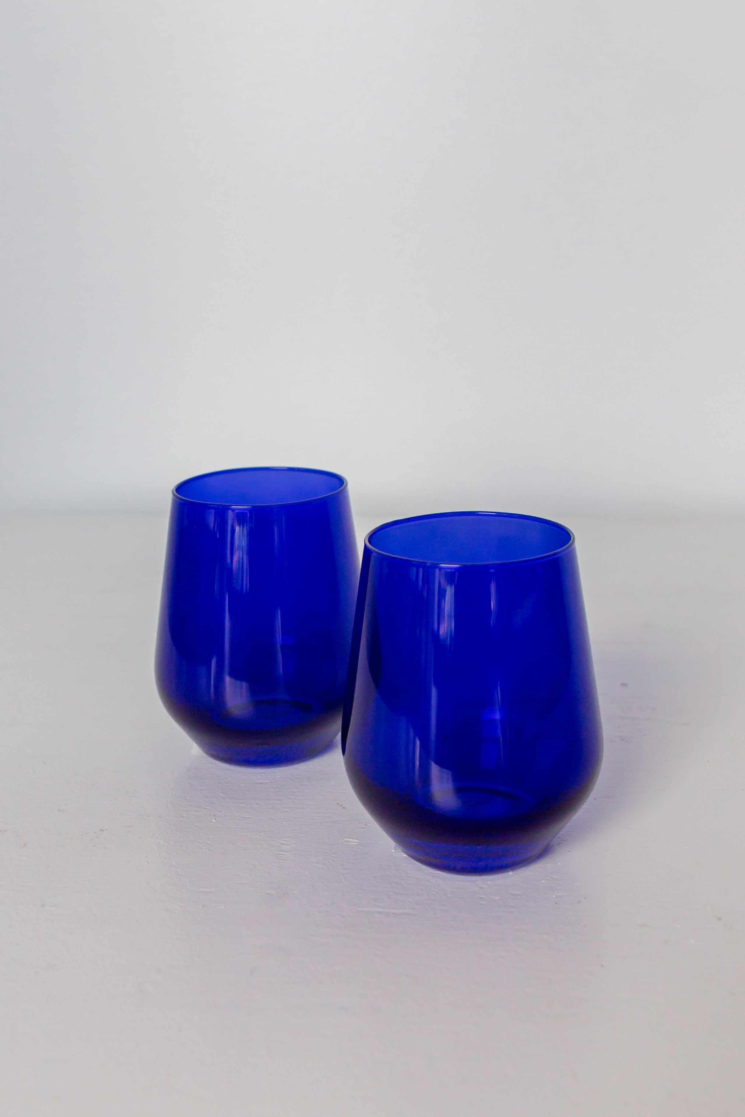 Estelle Colored Glass Estelle Colored Wine Stemless - Set of 6 {Royal Blue} - view 3