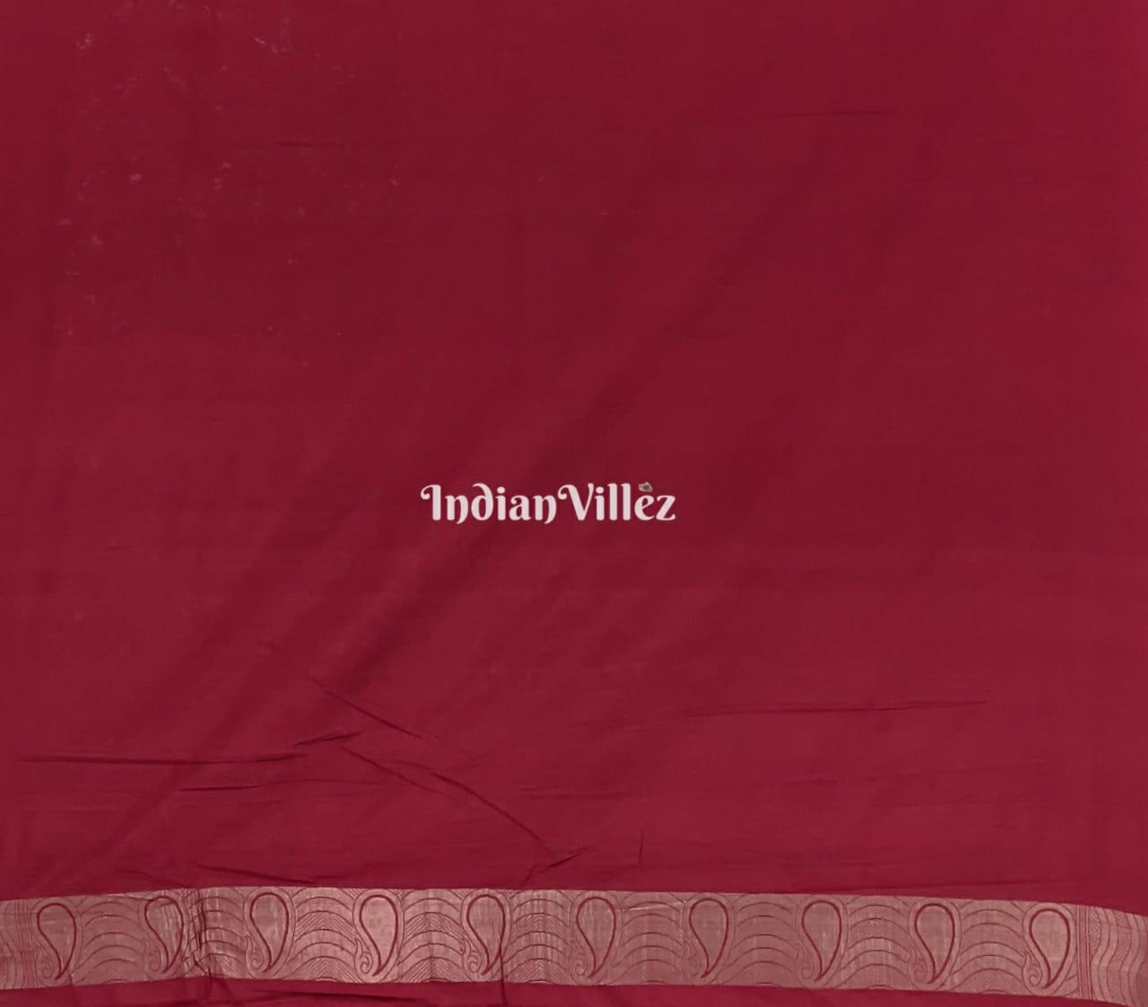 IndianVillèz Red-Copper Kadwa Jaal Handloom Banarasi Saree - view 5