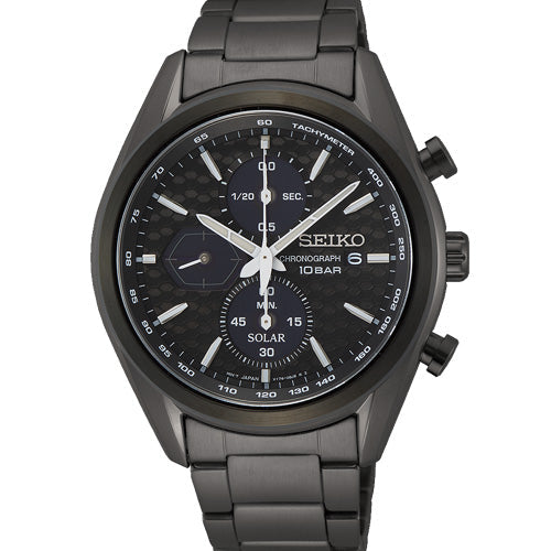 Seiko Macchina Sportiva Black Dial Men 41.4mm