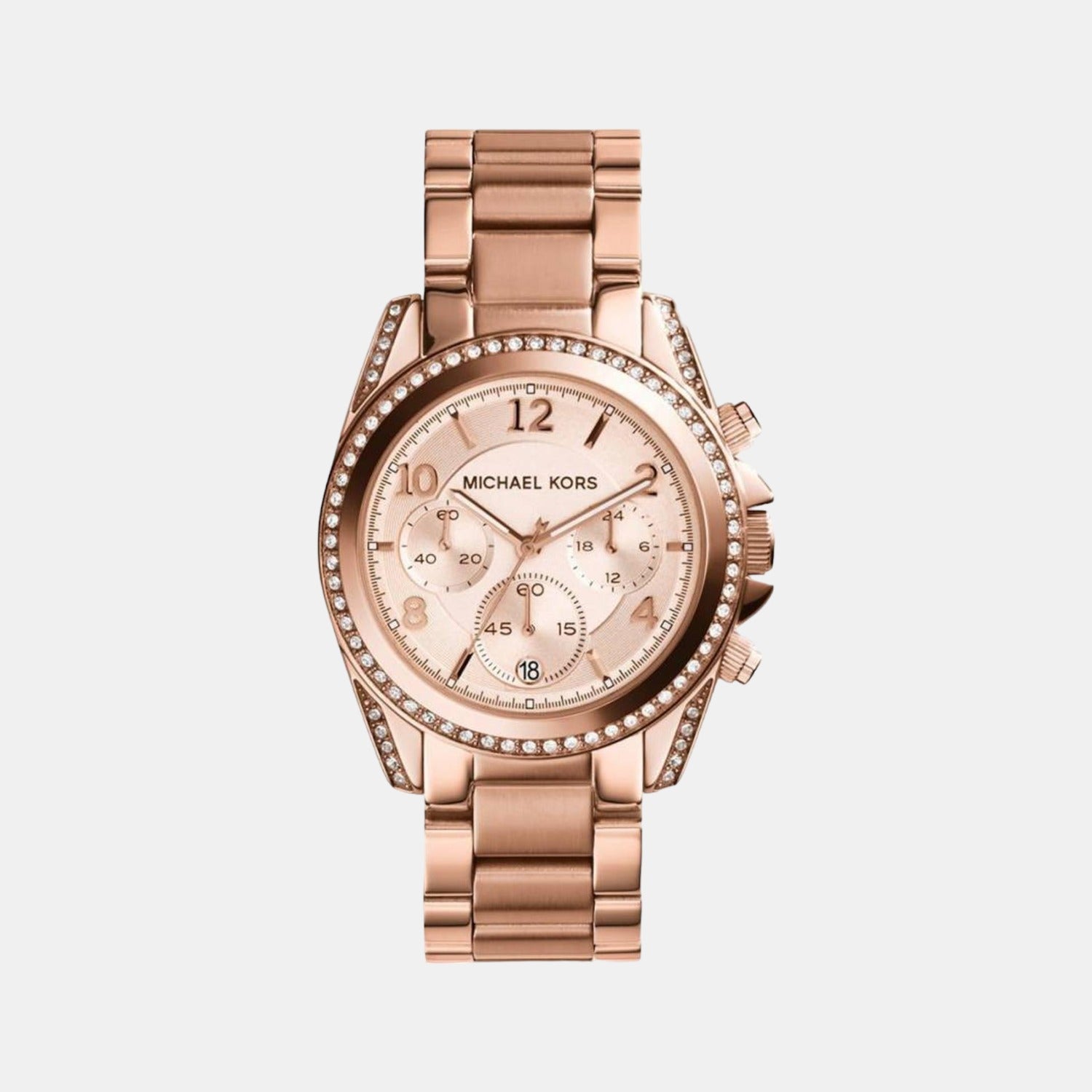 Michael Kors Blair Women Quartz Rose Gold Dial Chronograph Stainless Steel Watch MK5263