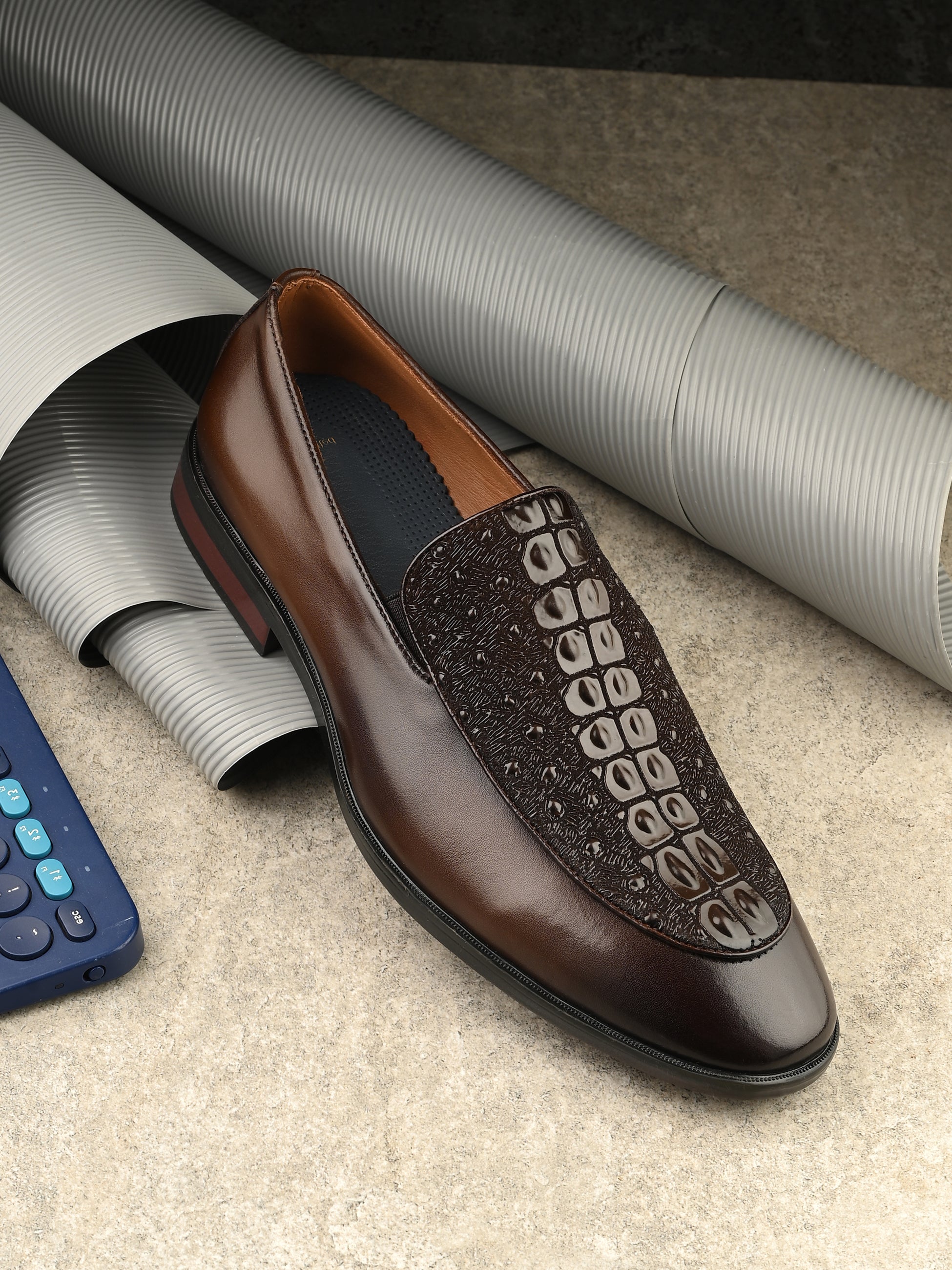 Egoss Shoes Titanium Party Loafers by Aspeerio - view 2