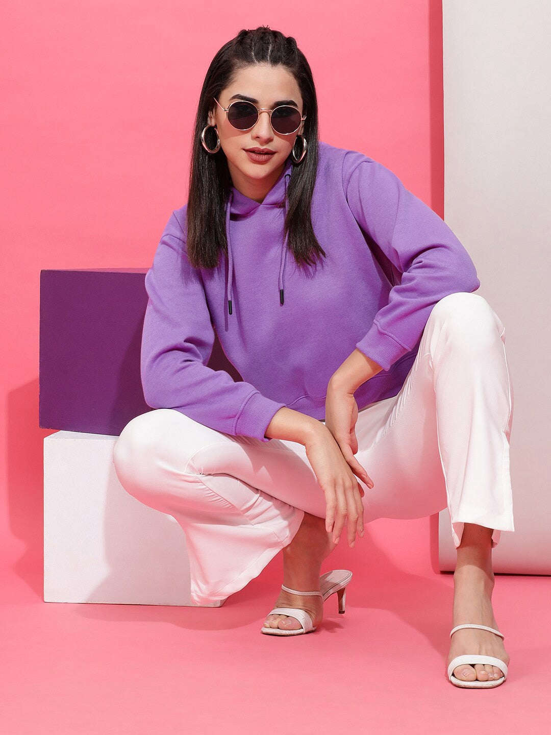 Freehand By The Indian Garage Co Women's Solid Regular Fit Sweatshirt - view 7