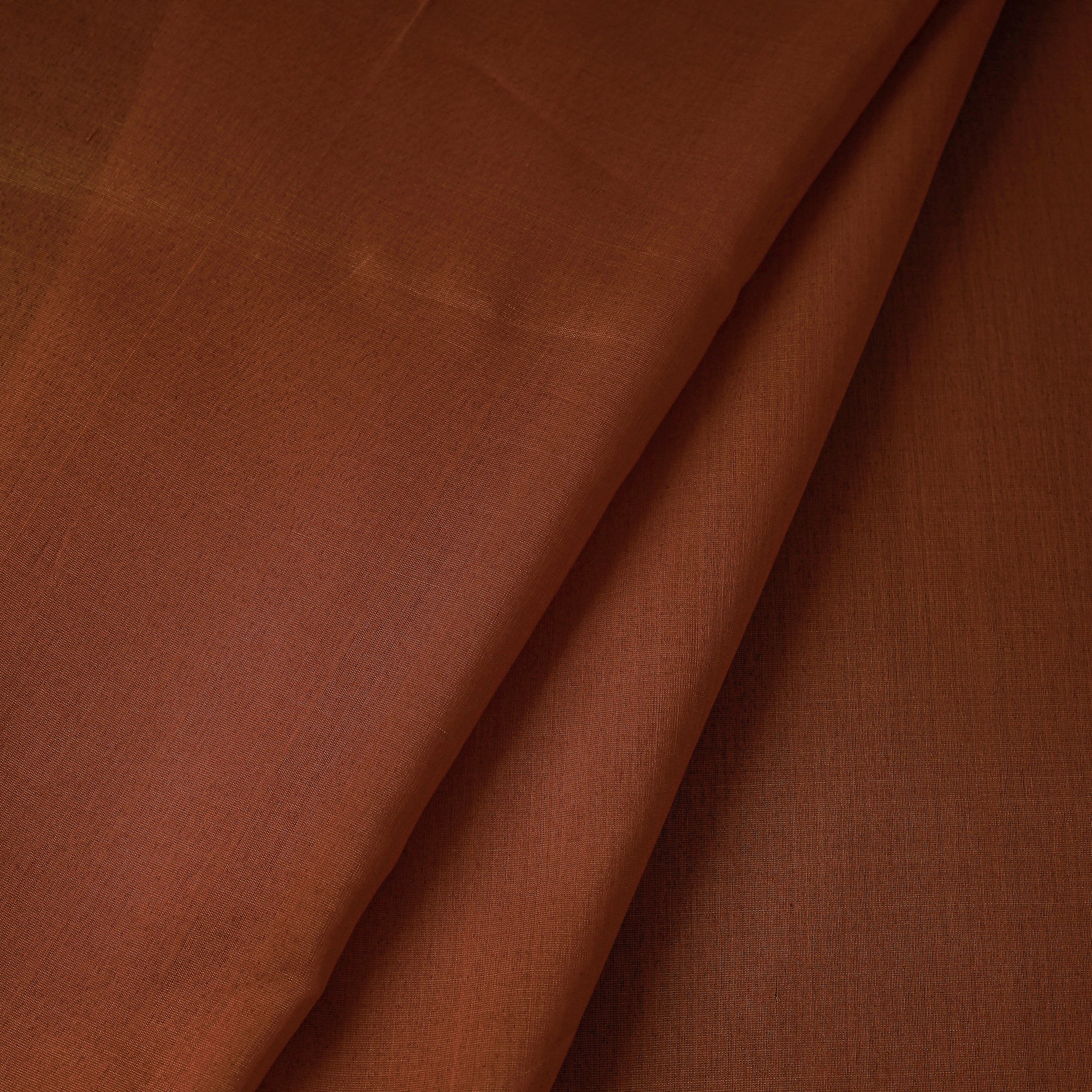 ITOKRI CRAFTS INITIATIVE Brown - Maheshwari Silk Cotton Handloom Fabric - view 2