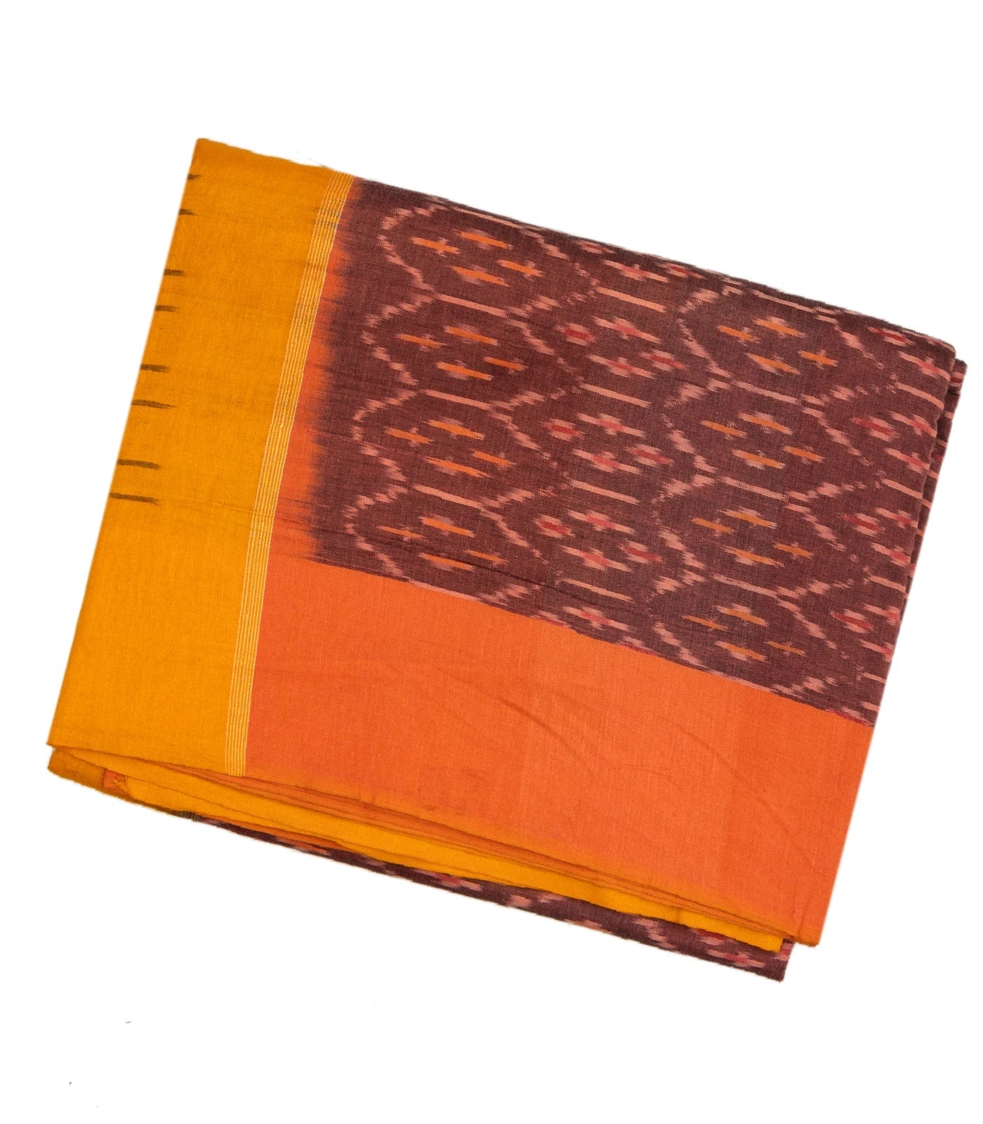 RmKV Dusty Pink Handwoven Orissa Cotton Saree With Tie & Dye Floral Motifs