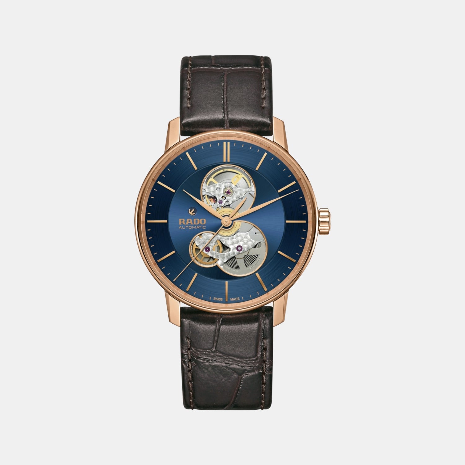 Rado Coupole Men Automatic Blue Dial Analog Leather Watch R22895215