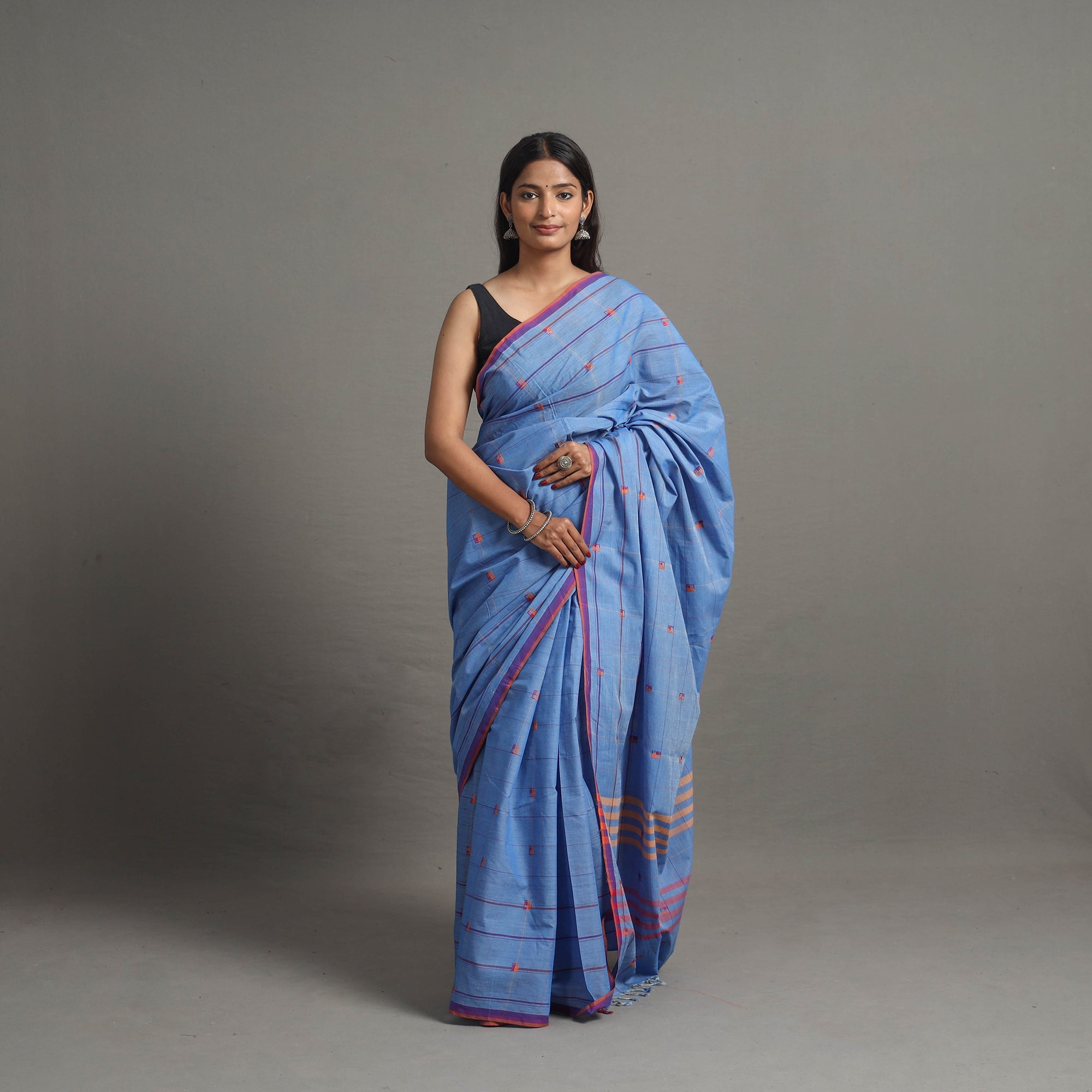 CHITRIKA Stripes Buti Cotton Handloom Saree 92