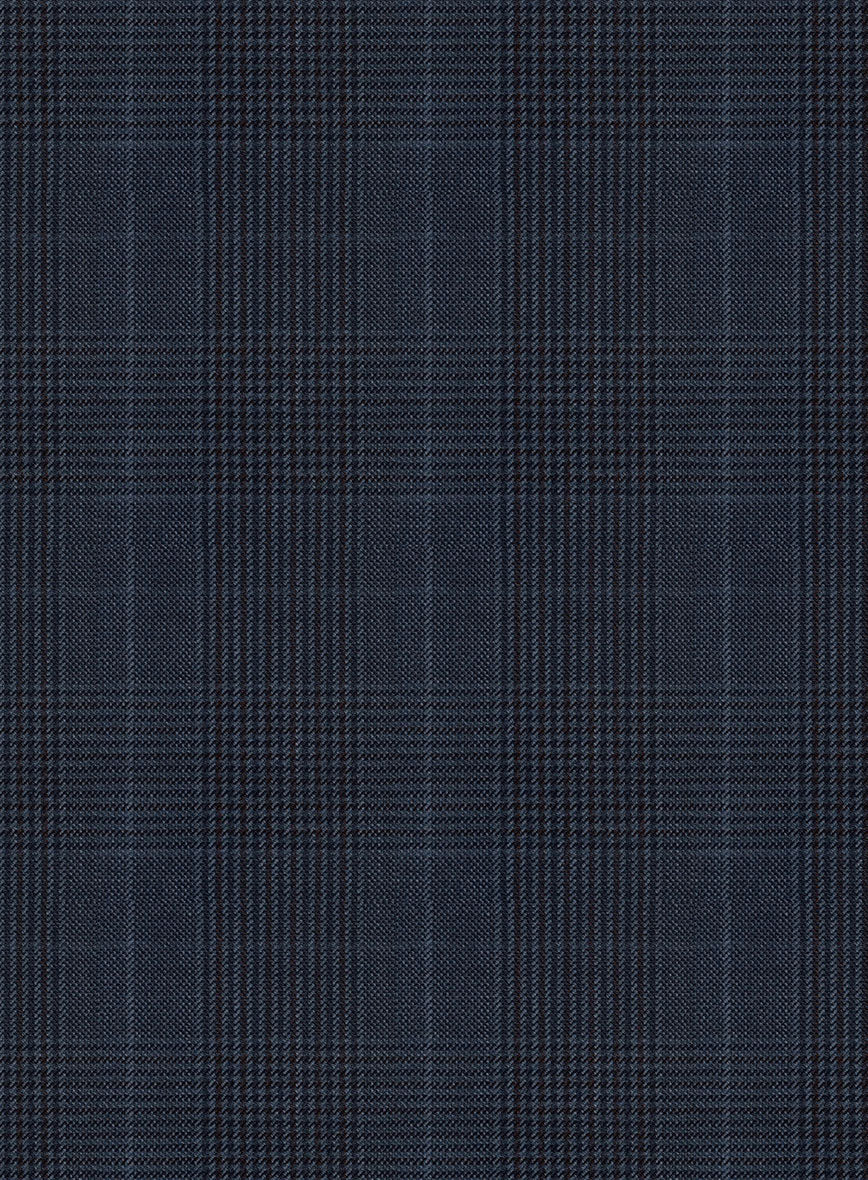 StudioSuits Napolean Canzo Glen Dark Blue Wool Suit - view 7