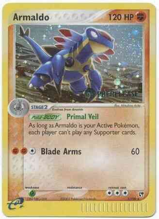 Promo prerelease ex2msp-1 – Pokémon Armaldo - 1/100 - Promo [Prerelease] [EX2MSP-1] [Cosmos Holo]