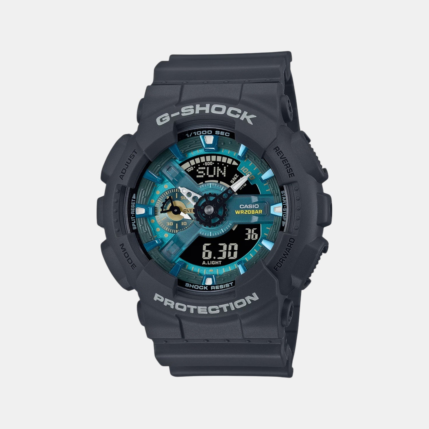 Casio G-Shock Men Quartz Blue Dial Analog Resin Watch G1681