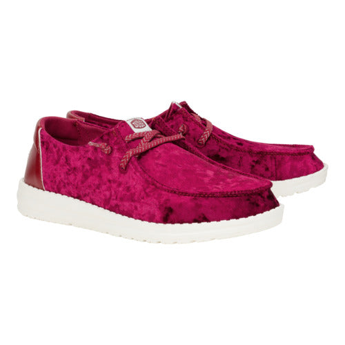 HEYDUDE shoes Wendy Crushed Velvet - Burgundy - view 2