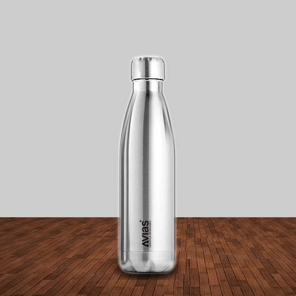 AVIAS Evita Premium Stainless Steel Vacuum Insulated Flask Water Bottel | Silver | 1 Pc