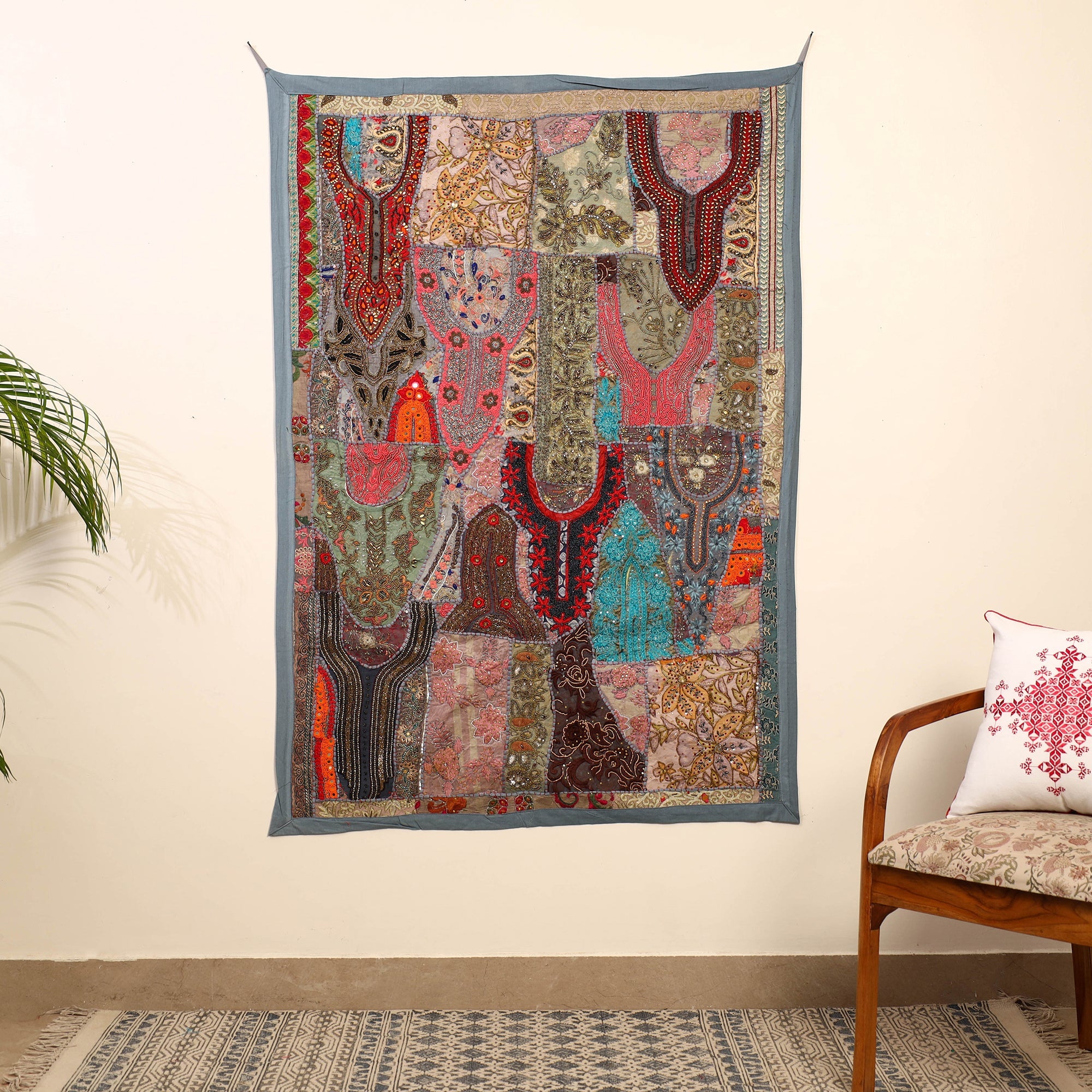KACHCHH JI CHHAAP Banjara Beadwork Embroidery Tapestry Wall Hanging 10