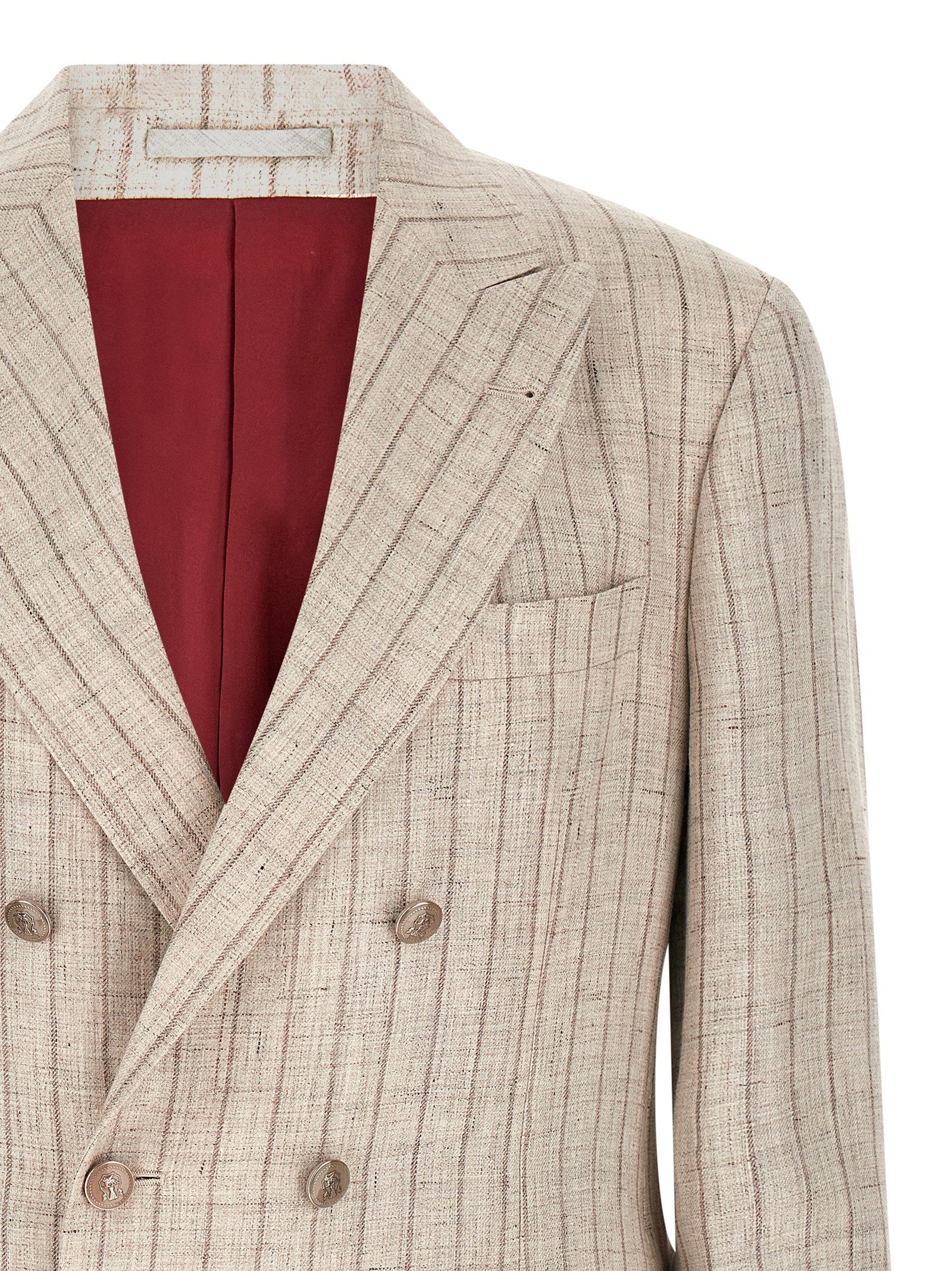 Brunello Cucinelli Pinstripe Twill Blazer – 100% linen - view 3
