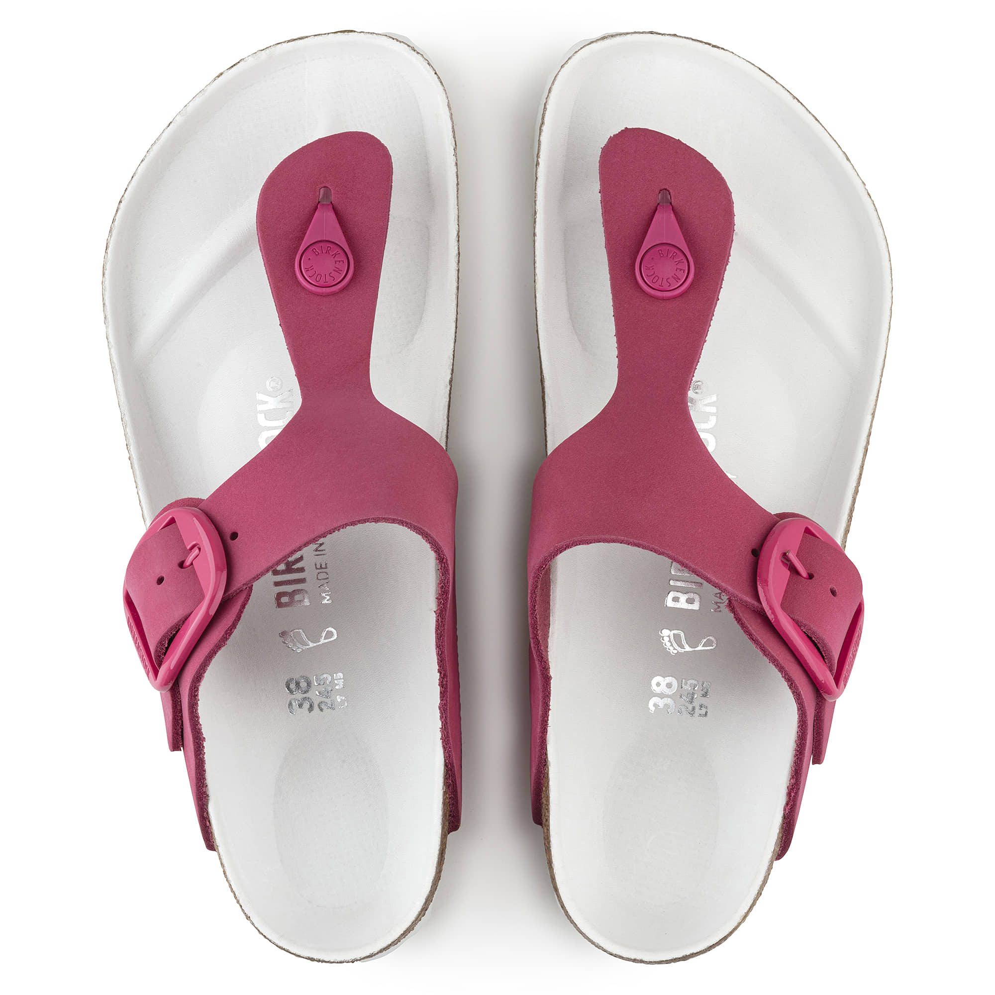 Birkenstock Gizeh Big Buckle Nubuck Leather – Pink Pink/Fuchsia Tulip - view 2