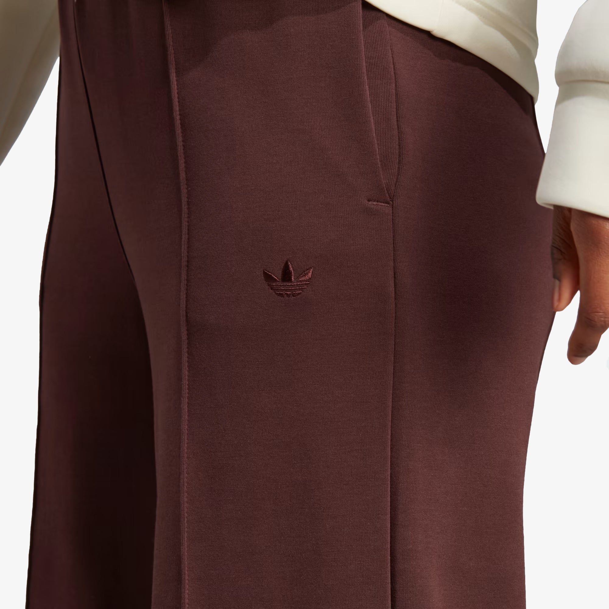 Adidas Originals | PREMIUM ESSENTIALS WIDE-LEG PINTUCK PANTS { BROWN - view 2