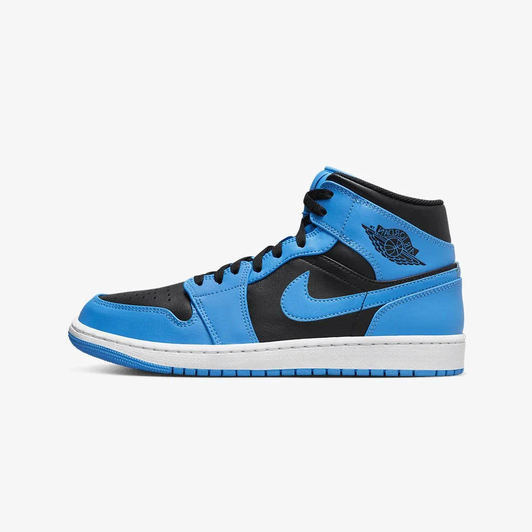 Cop Underdog Nike Air Jordan 1 Mid University Blue Black Toe