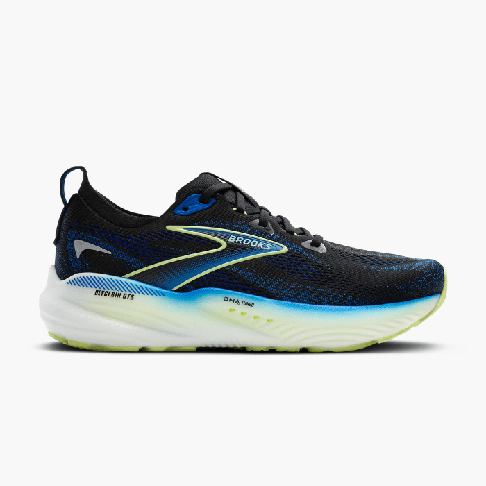 HYPE ELIXIR Brooks Running Glycerin GTS 22 Black/Cobalt/Neo Yellow