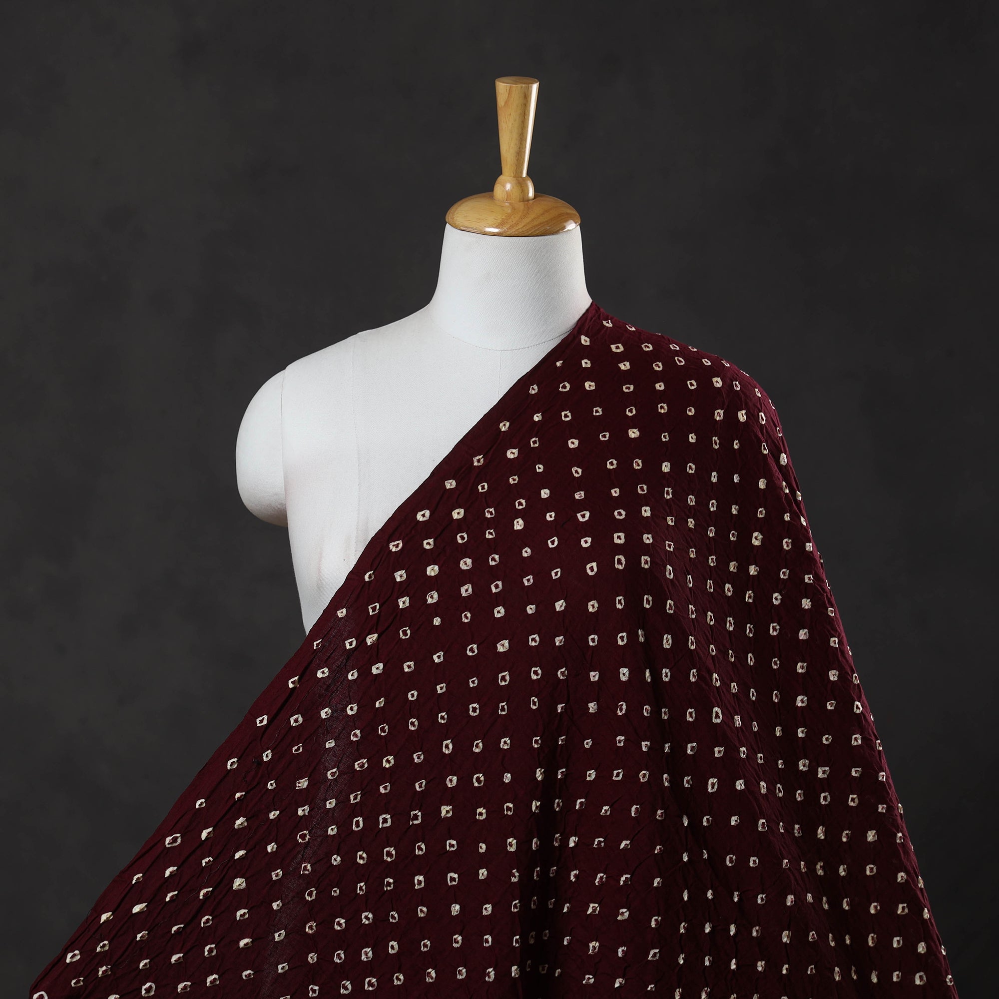 KACHCHH JI CHHAAP Brown - Kutch Tie-Dye Cotton Bandhani Fabric 24 - view 2