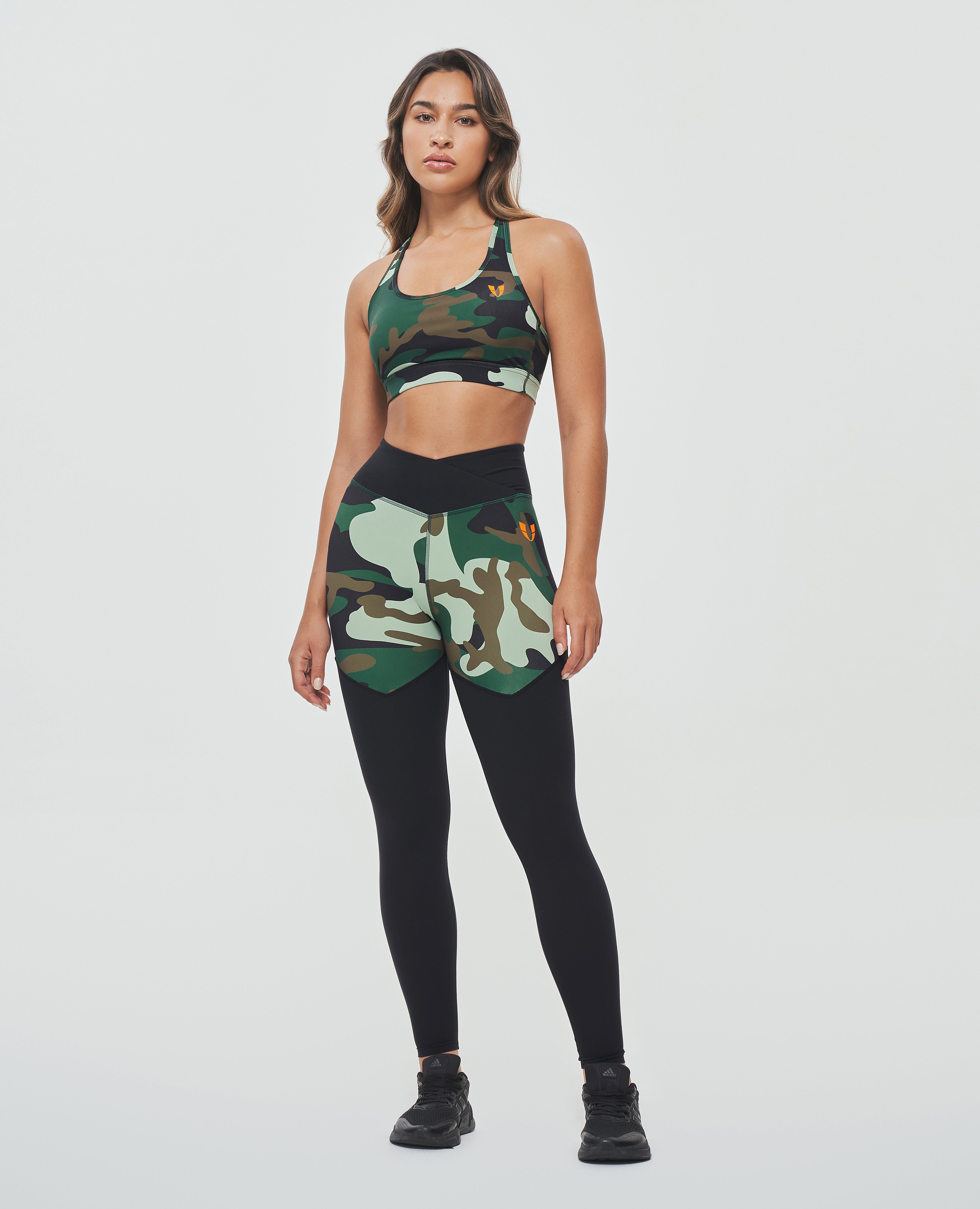 FIRM ABS Power Sports Bra - Green Camo - view 7