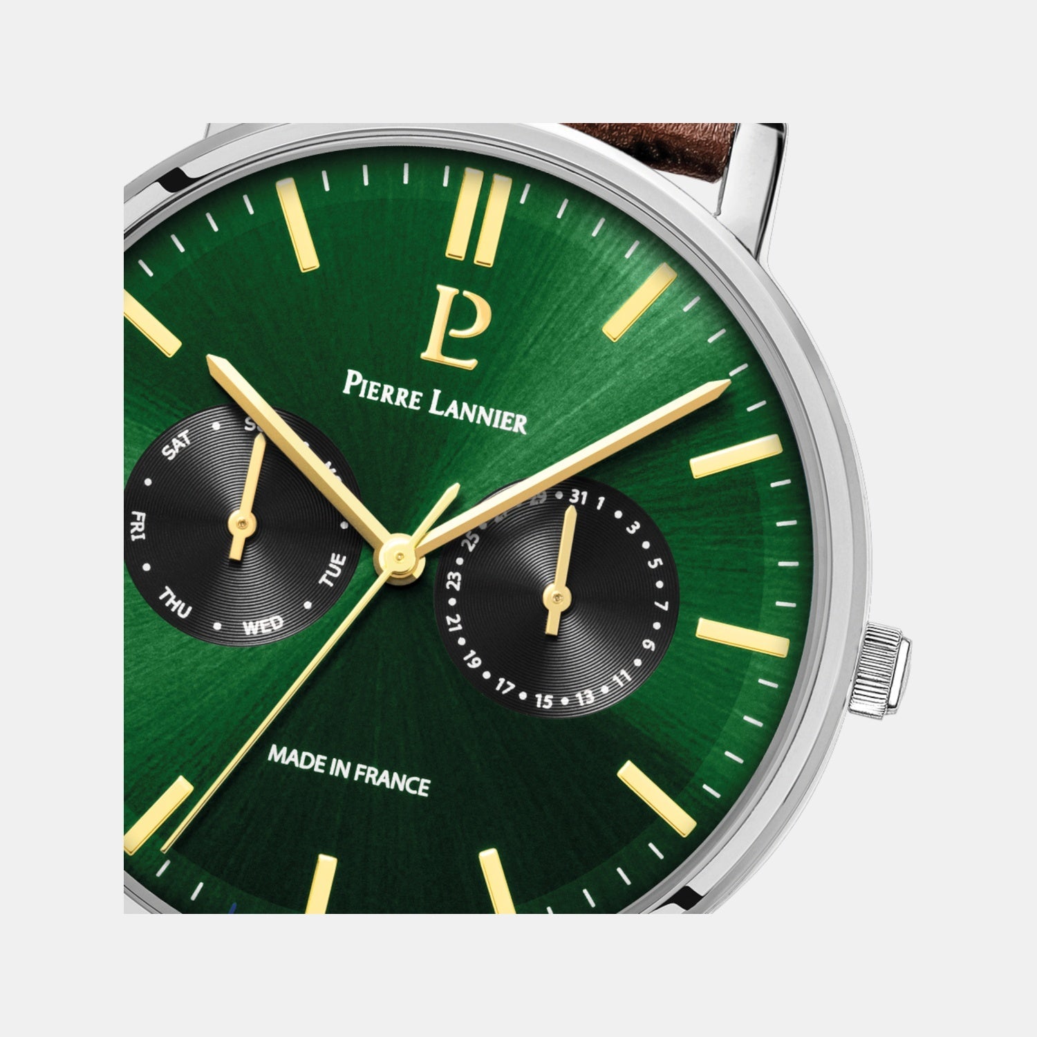 Pierre Lannier Essential Men Quartz Green Dial Analog Leather Watch 206J174 - view 3