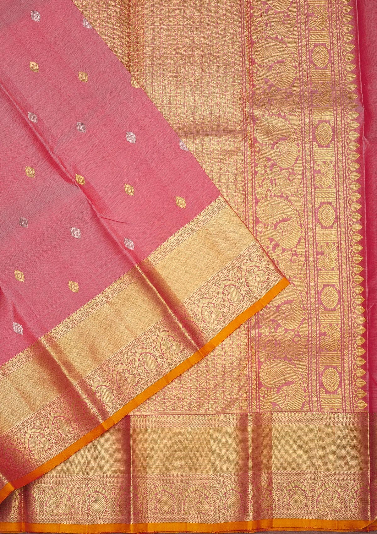 Koskii Light Brown Zariwork Pure Silk Saree – Women's - view 3