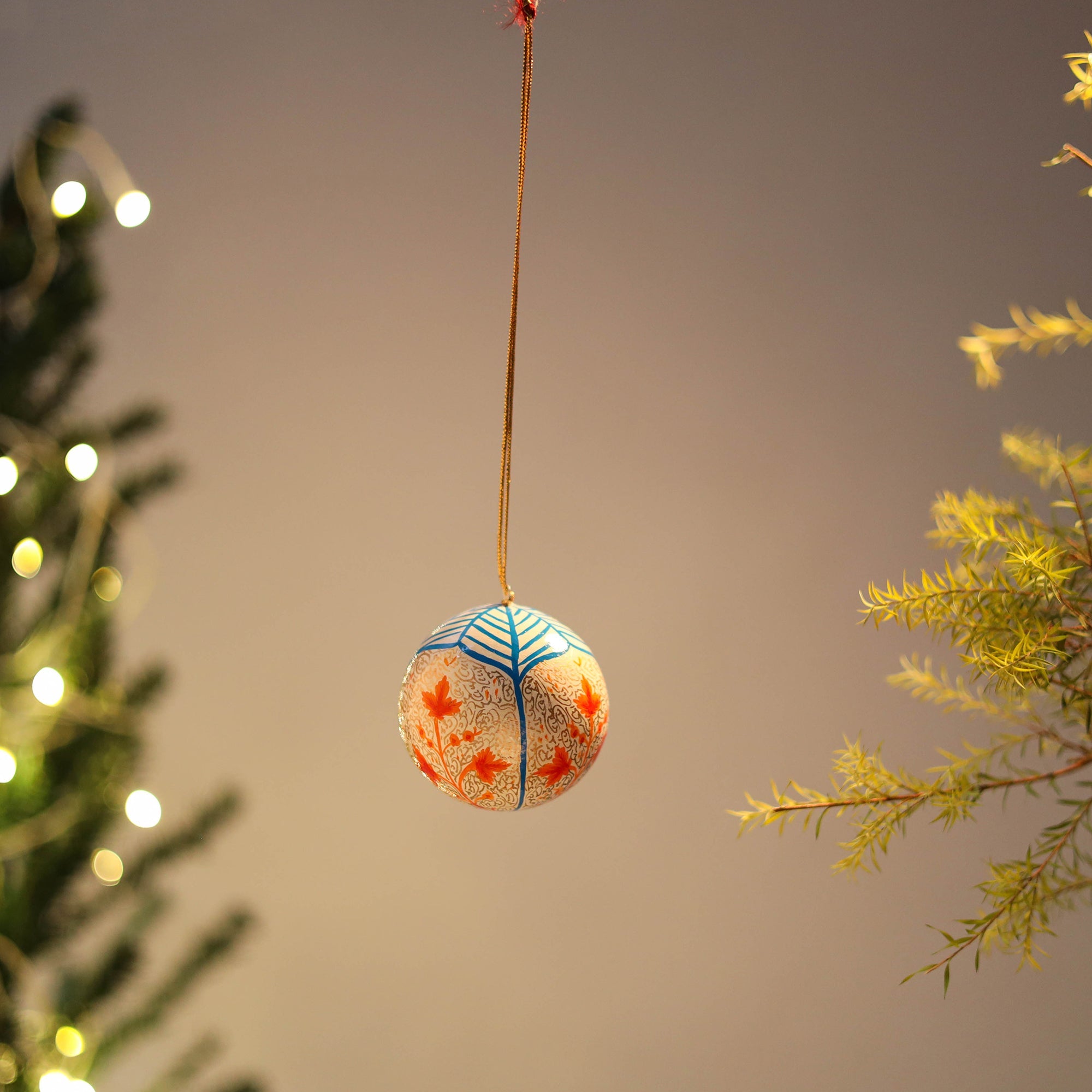 CRAFTVERA Ball - Kashmir Handpainted Christmas Ornament 11