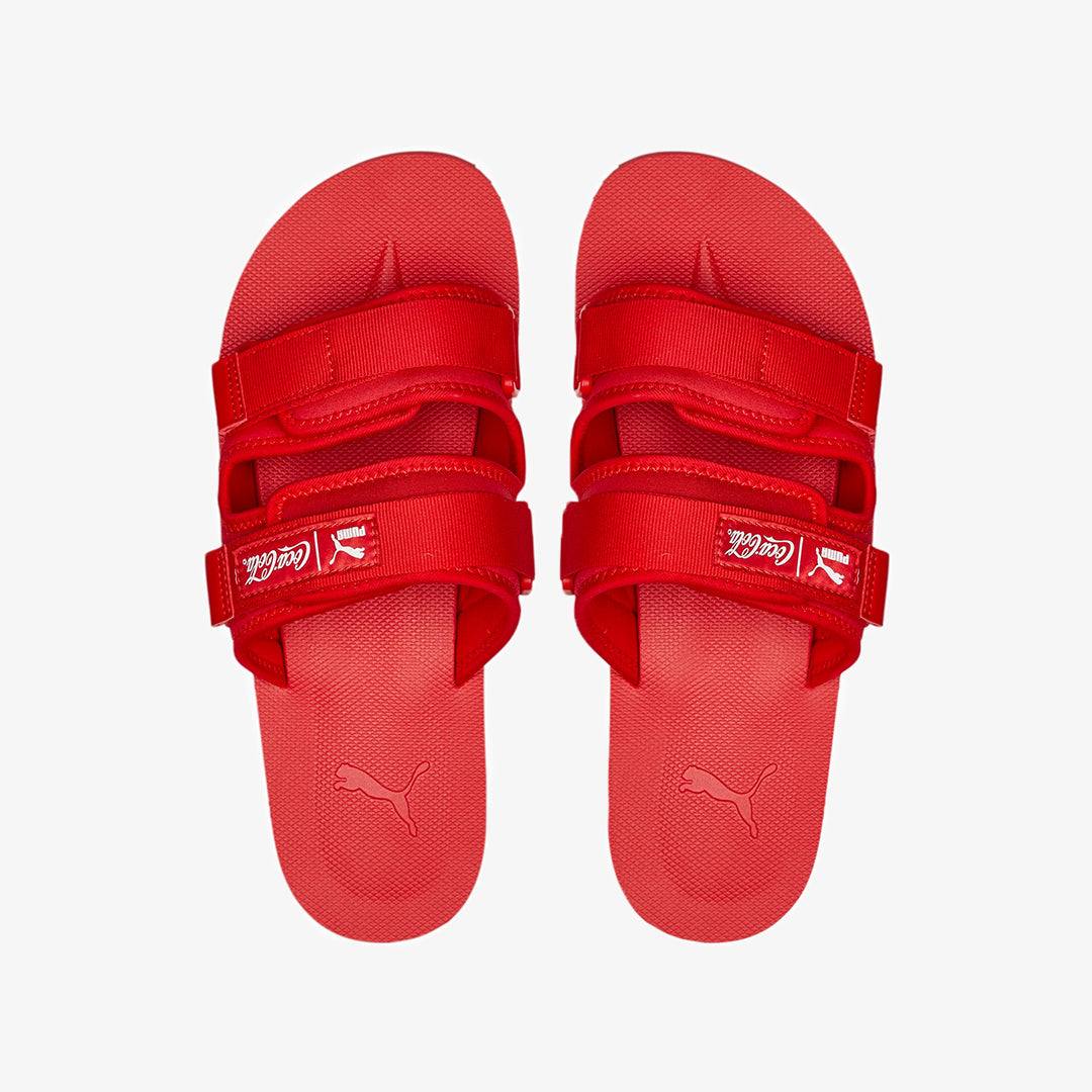 Puma | PUMA x COCA-COLA WILO SANDALS { RED - view 3