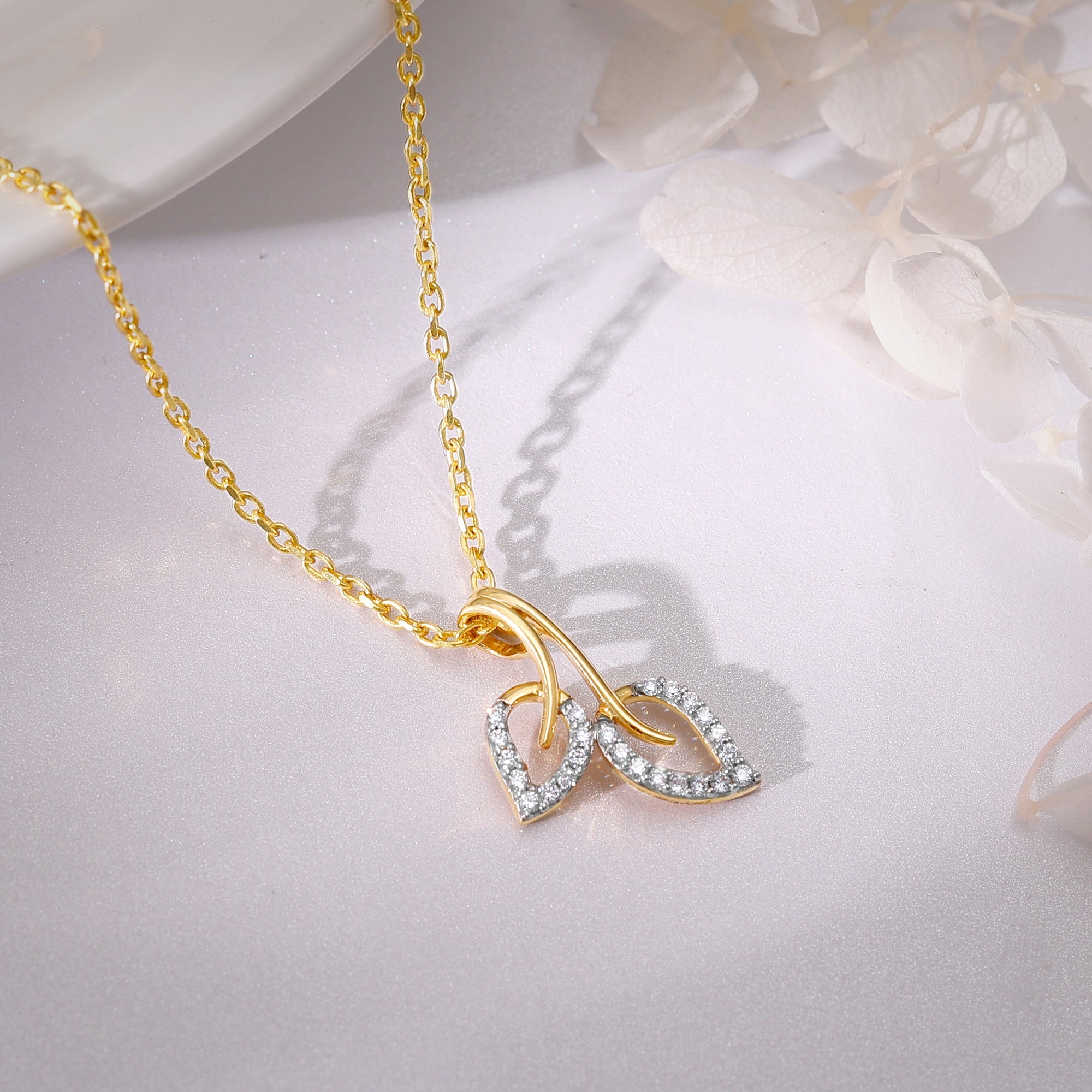 GIVA Jewellery Gold Serenade Diamond Pendant - view 2
