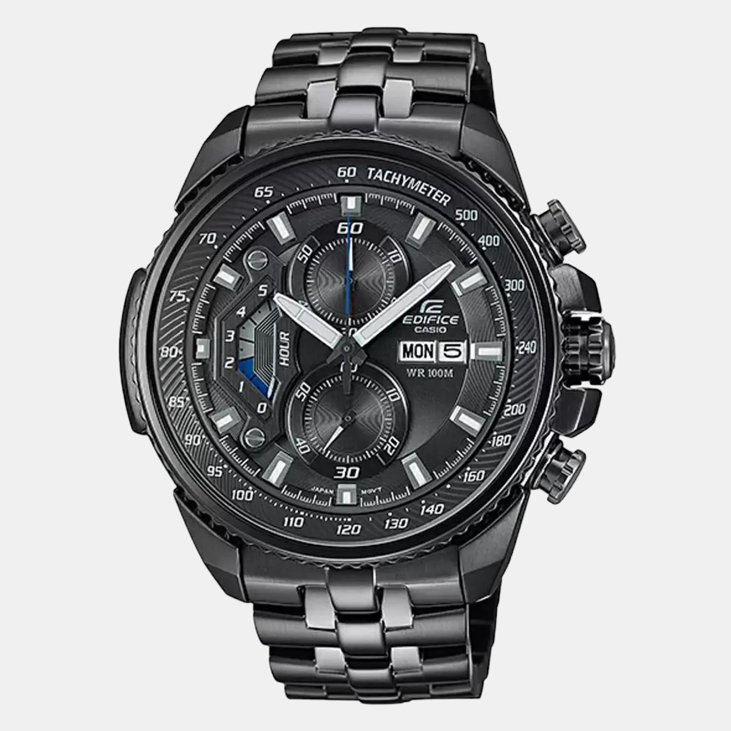 Casio Edifice Men Quartz Black Dial Chronograph Stainless Steel Watch EX387 - view 2