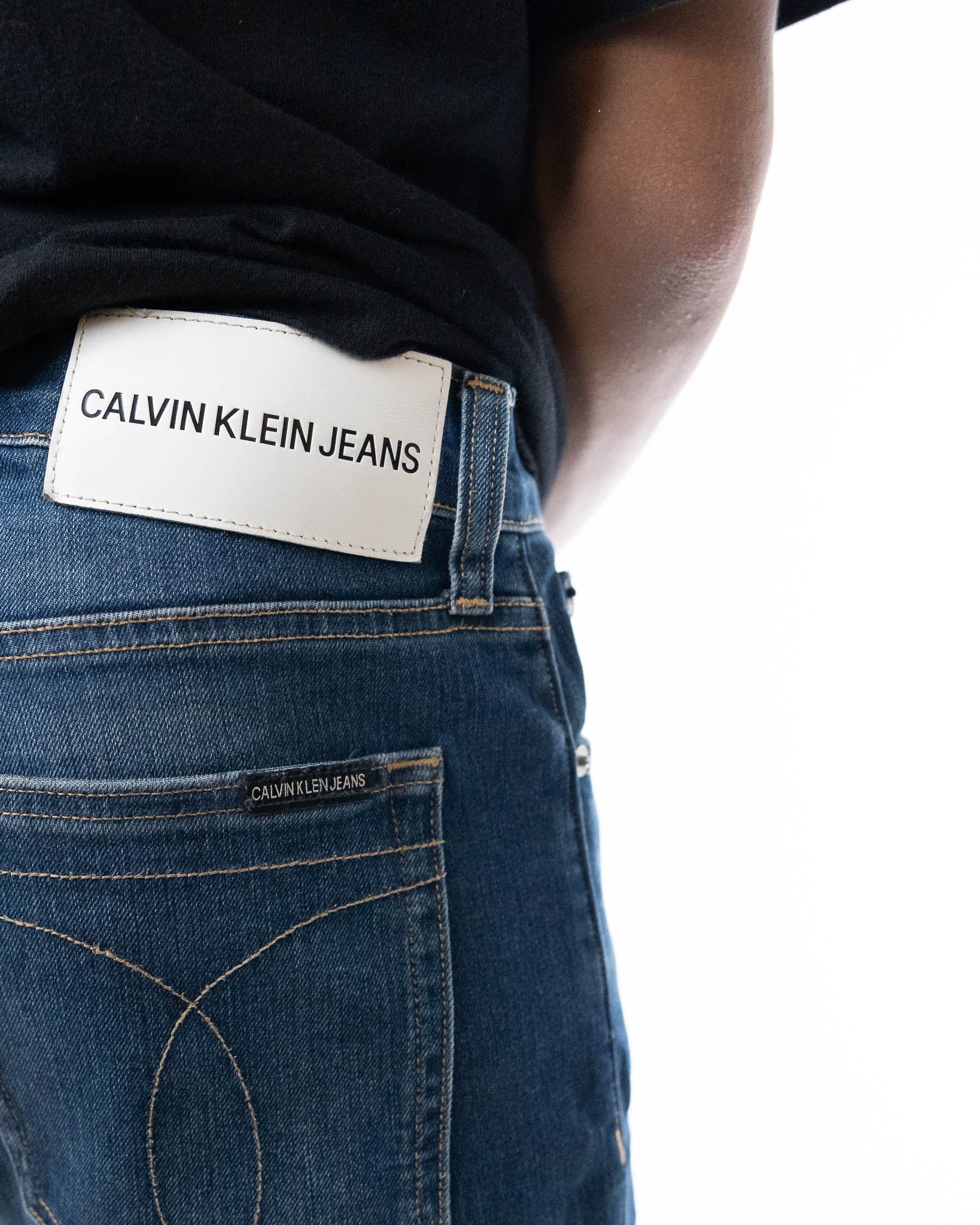 Calvin Klein Jeans Mid-Rise Denim Blue Slim Fit Jeans - view 4